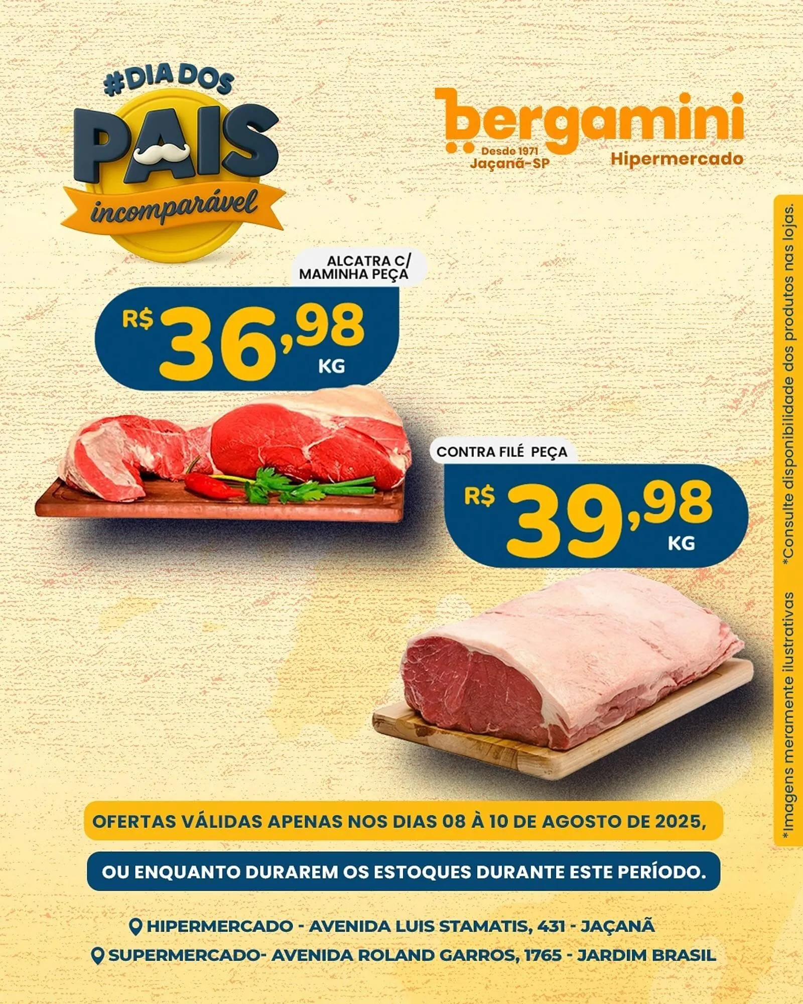 Encarte de Catálogo Supermercado Bergamini 8 de agosto até 10 de agosto 2025 - Pagina 1