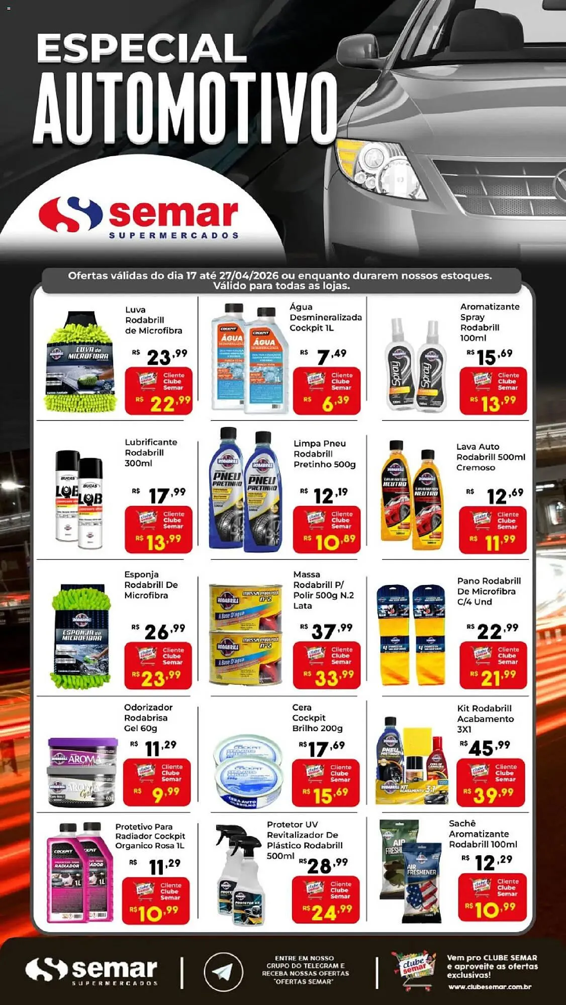 Encarte de Folheto Semar Supermercado 17 de abril até 27 de abril 2026 - Pagina 1