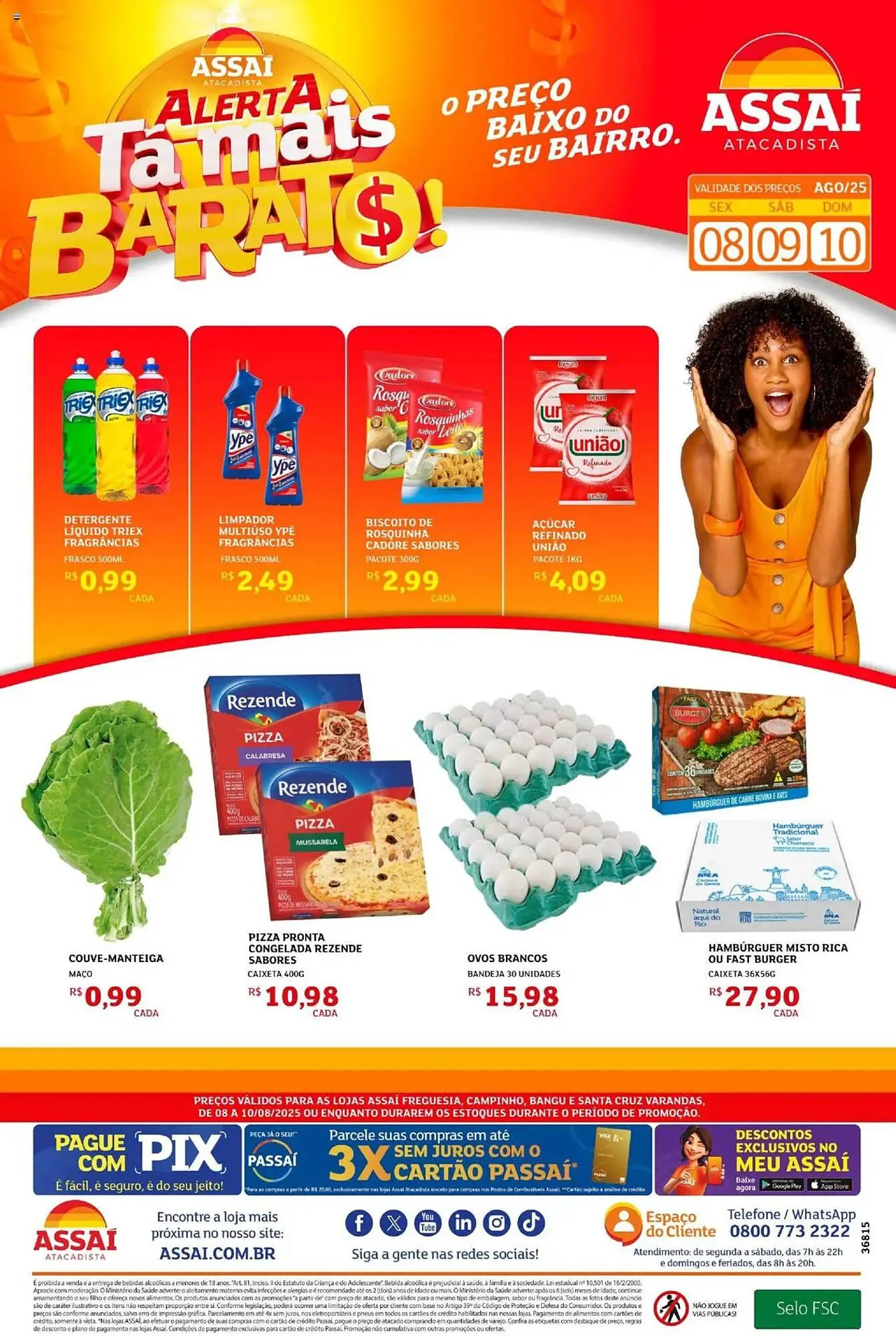 Encarte de Catálogo Assaí Atacadista 8 de agosto até 10 de agosto 2025 - Pagina 1