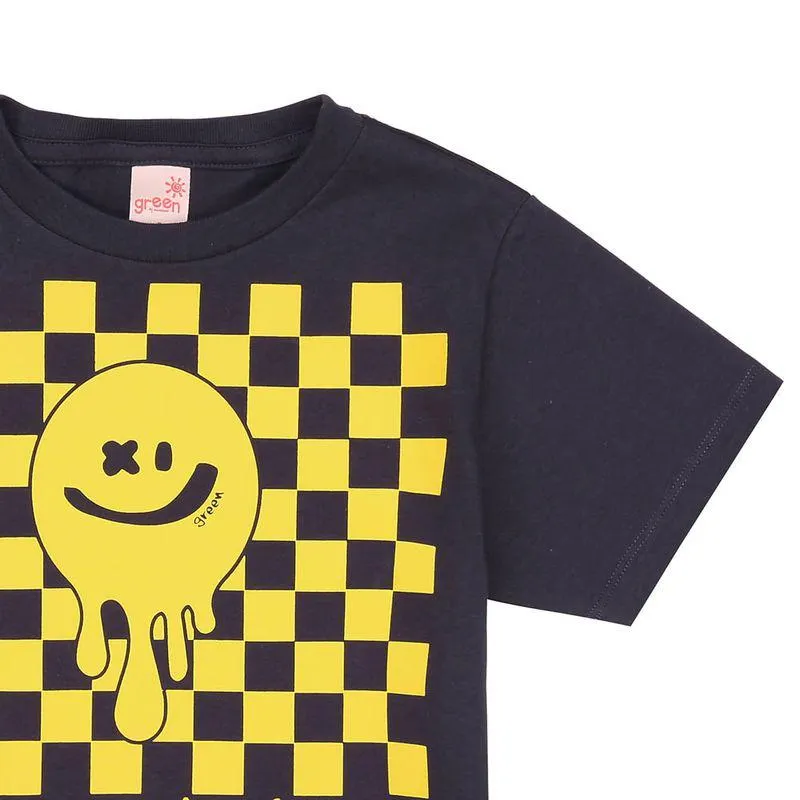 Camiseta Infantil Menina Smile Chumbo