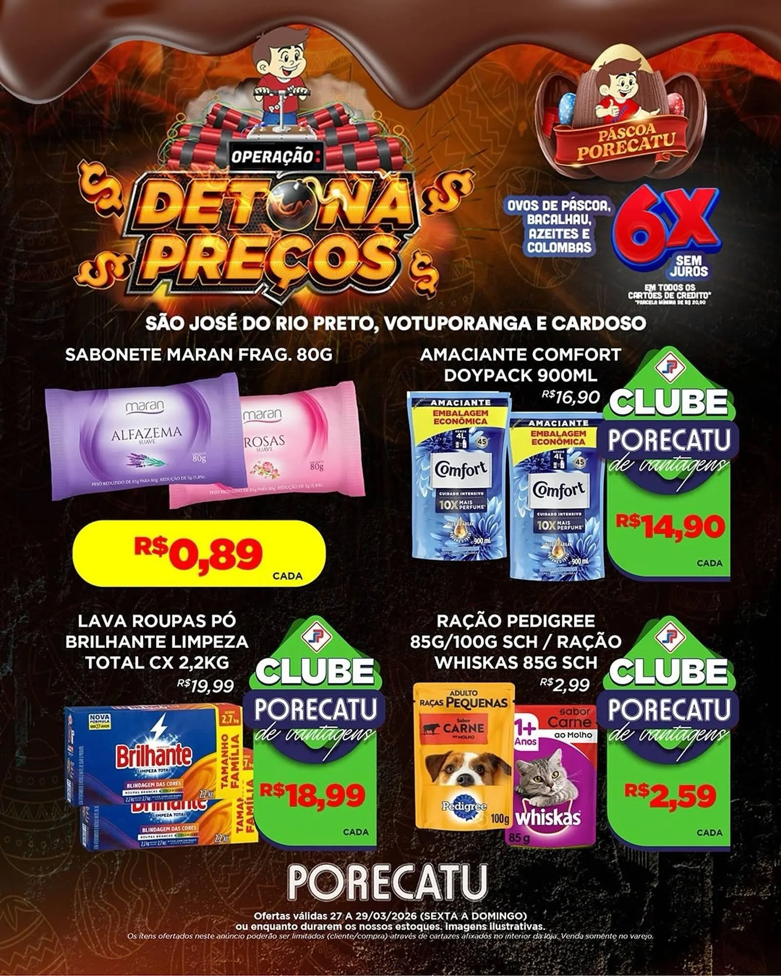Encarte de Catálogo Supermercado Porecatu 27 de março até 29 de março 2026 - Pagina 1