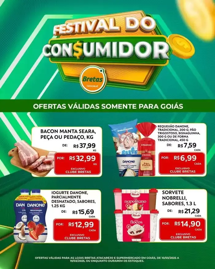 Encarte de Encarte Bretas Supermercados 10 de março até 19 de março 2025 - Pagina 7