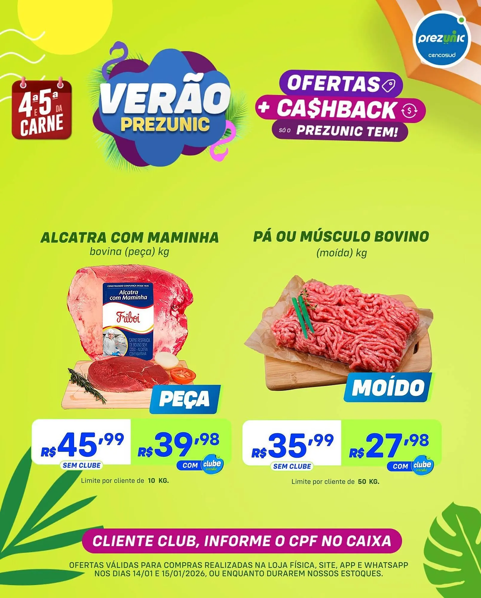 Encarte de Encarte Prezunic 14 de janeiro até 15 de janeiro 2026 - Pagina 1