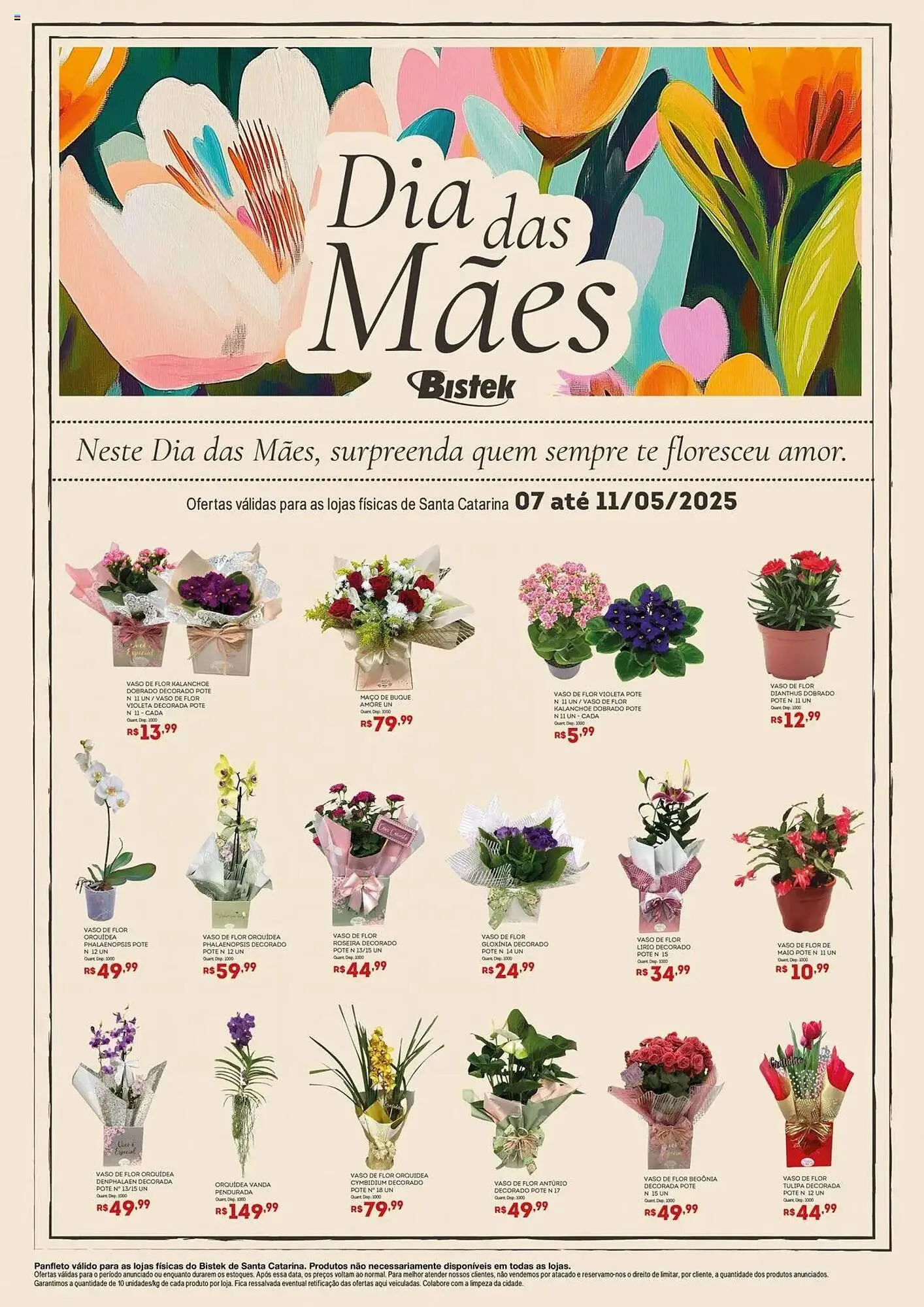 Encarte de Catálogo Bistek Supermercados 7 de maio até 11 de maio 2025 - Pagina 1
