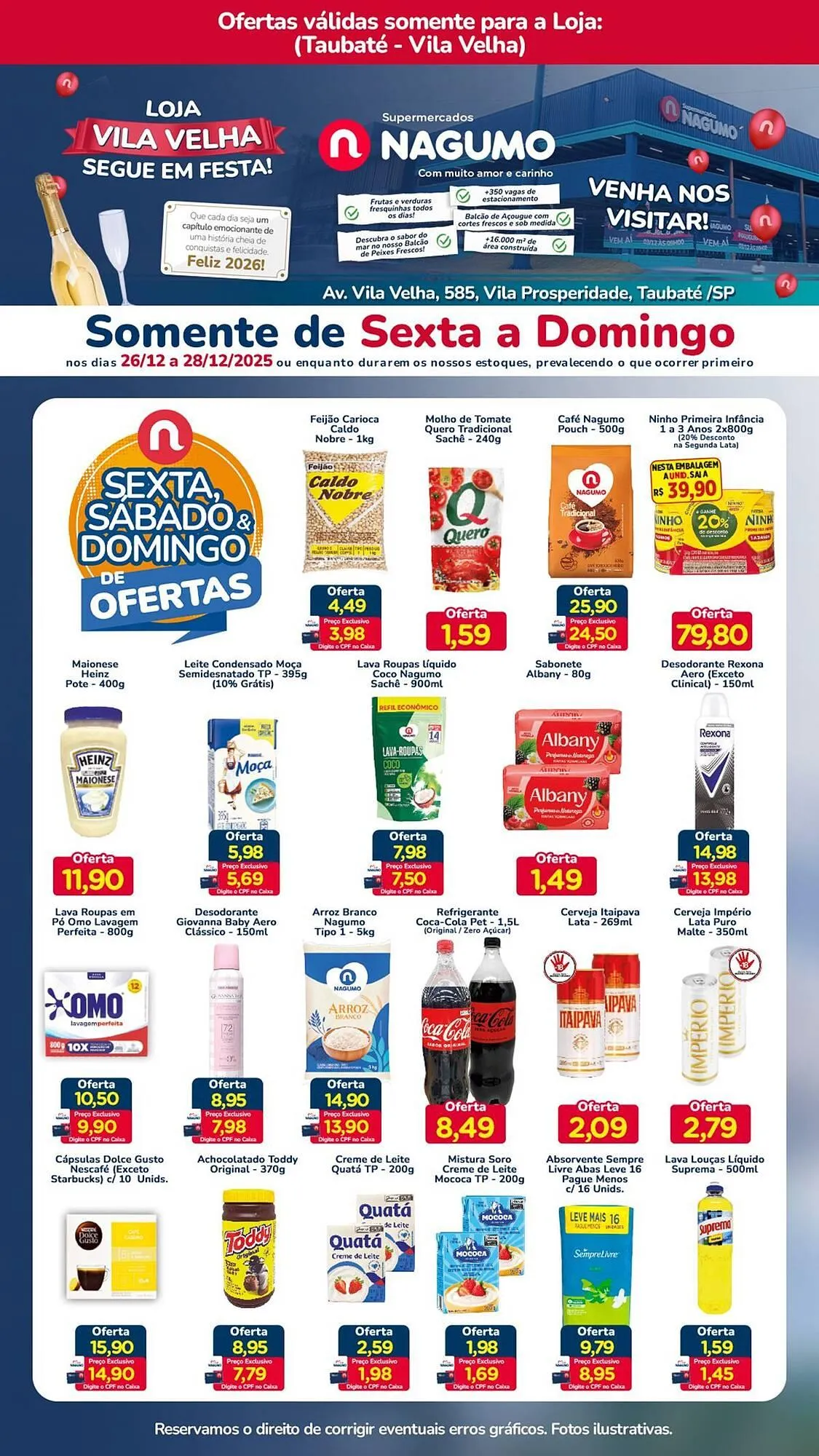Encarte de Folheto Nagumo 26 de dezembro até 28 de dezembro 2025 - Pagina 1