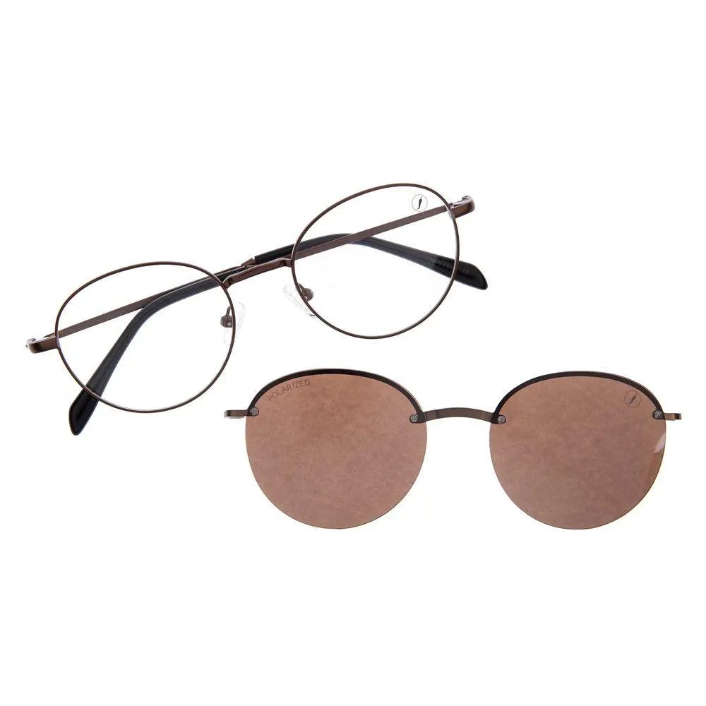 Armação Para Óculos de Grau Masculino Chilli Beans Multi Polarizado Marrom - LV.MU.0985.0202 M