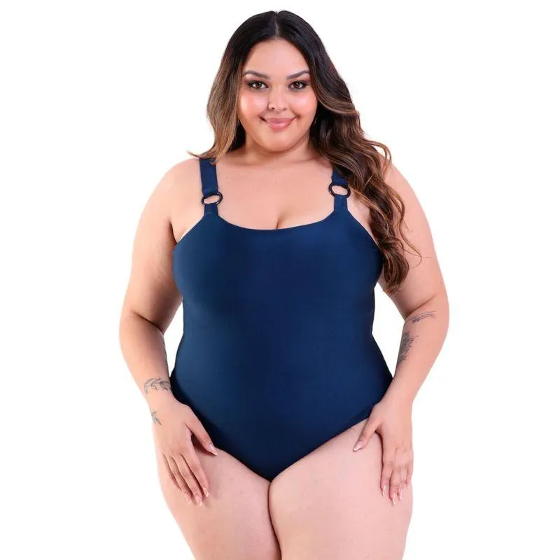 Maiô Com Bojo Removível Detalhe Nas Alças Trilobal Azul Marinho