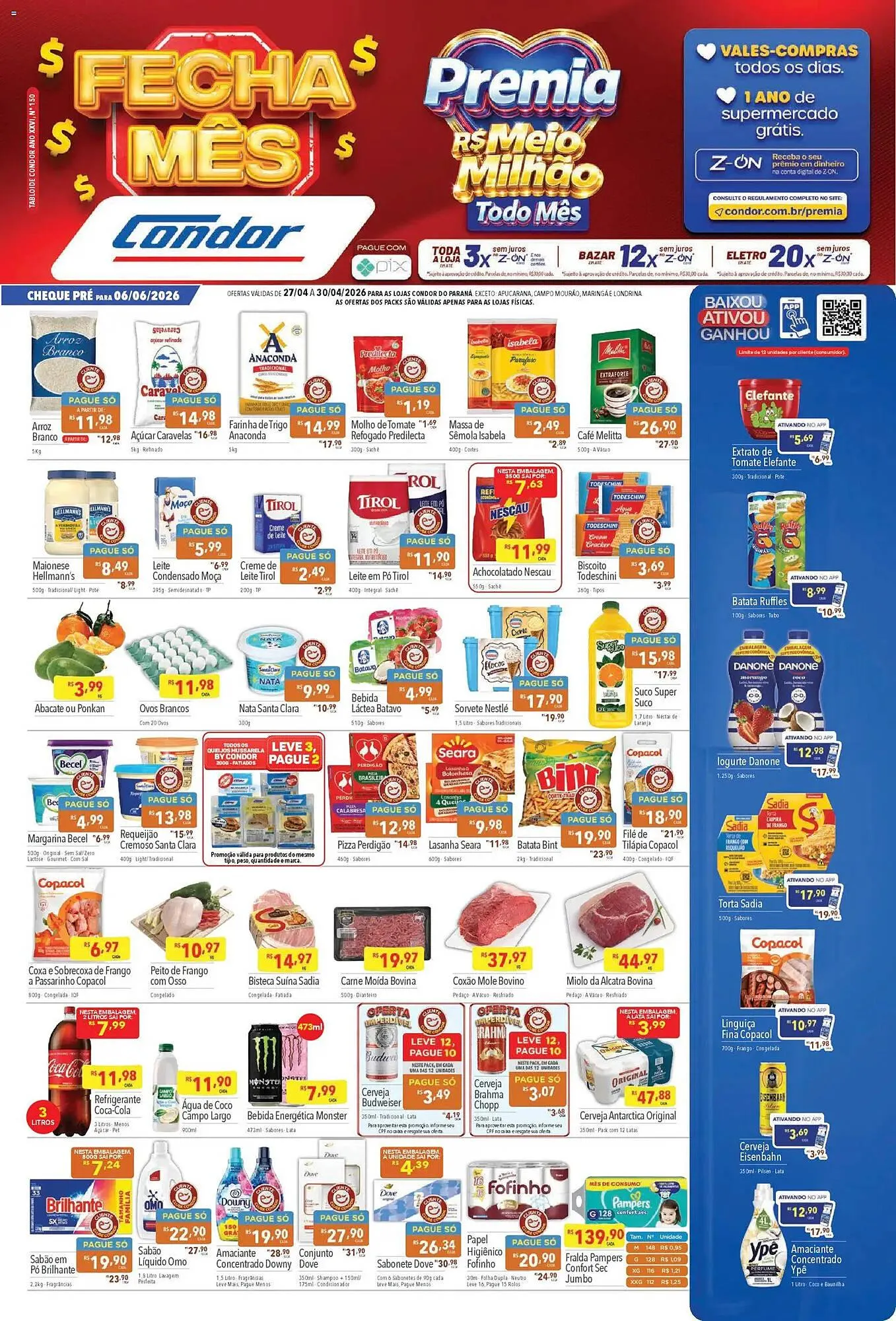 Encarte de Catálogo Supermercados Condor 27 de abril até 30 de abril 2026 - Pagina 1