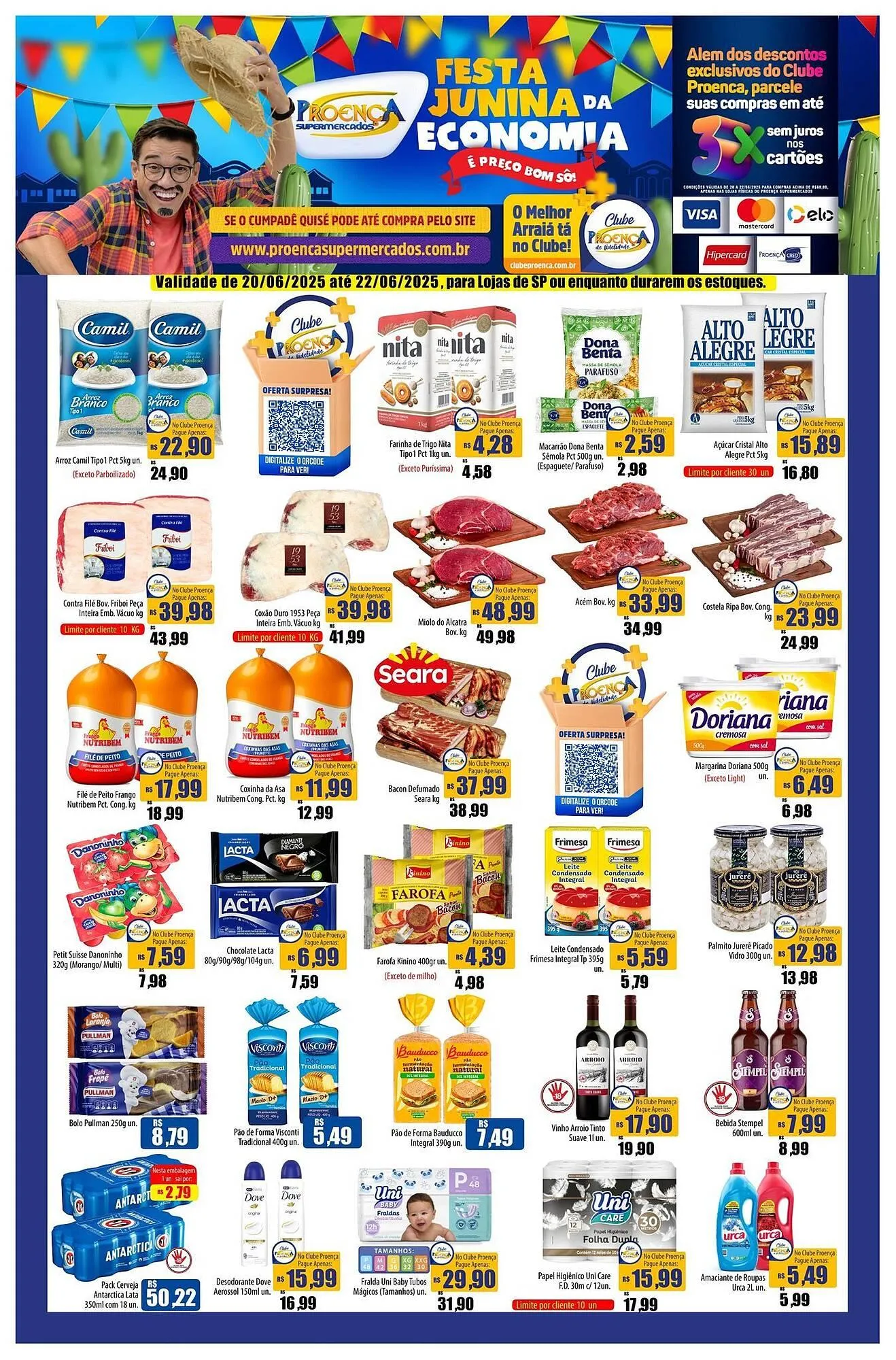 Encarte de Catálogo Proença Supermercados 20 de junho até 22 de junho 2025 - Pagina 1