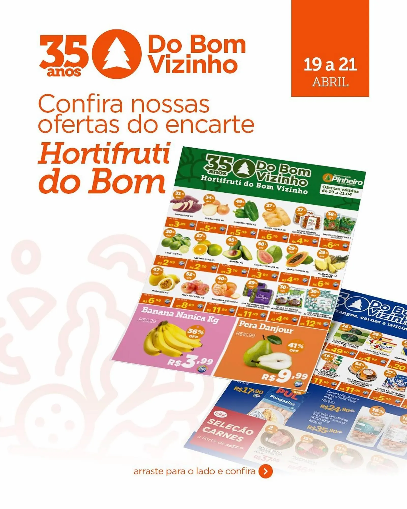 Encarte de Encarte Pinheiro Supermercado 19 de abril até 21 de abril 2026 - Pagina 1