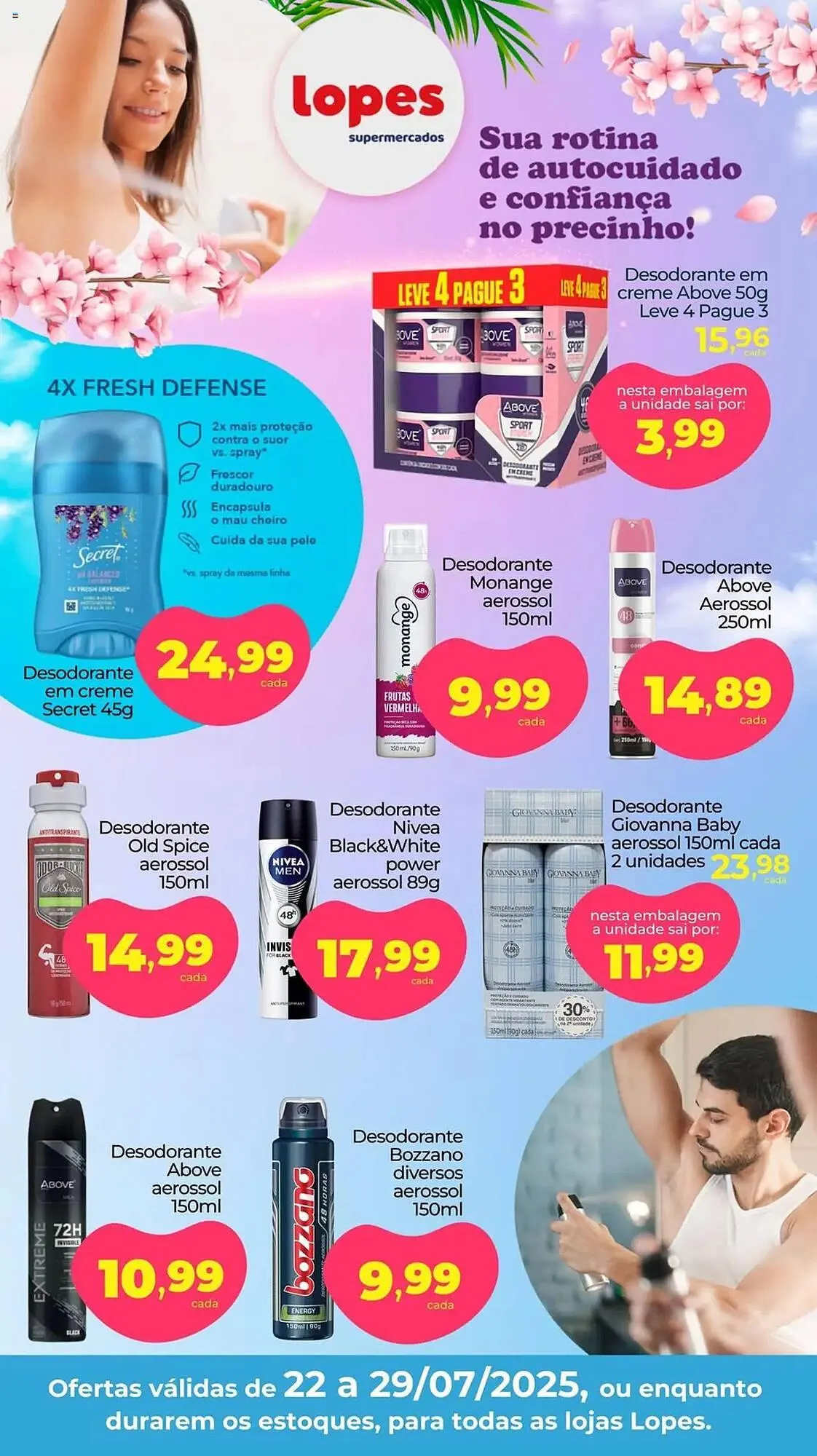 Encarte de Catálogo Lopes Supermercados 22 de julho até 29 de julho 2025 - Pagina 1