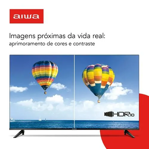 Smart TV Aiwa 50" Android, 4K, Comando de voz, Dolby Áudio, HDR10 - AWS-TV-50