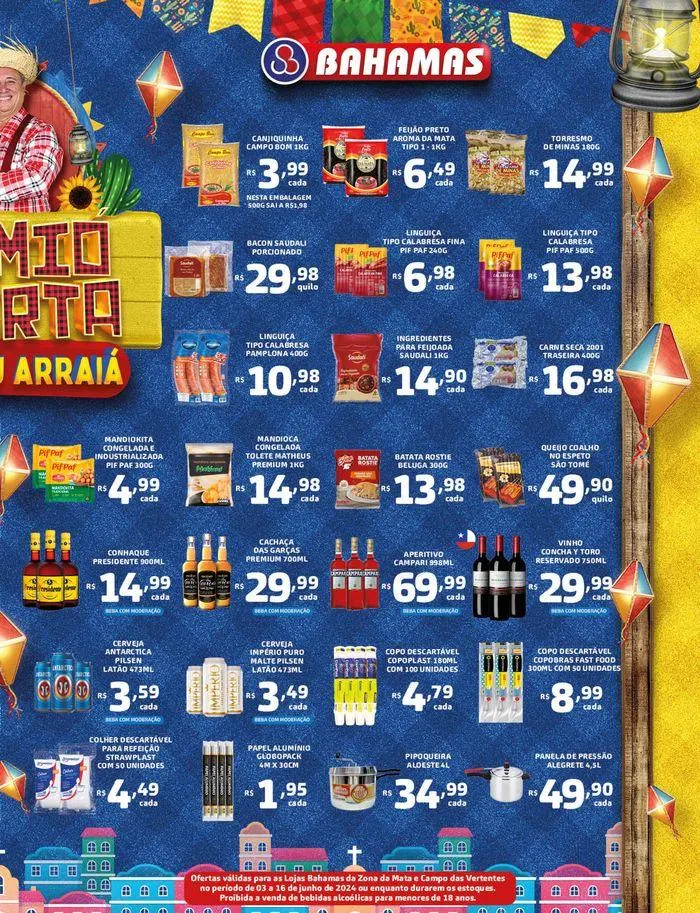 Encarte de Arraiá do Menor Preço Bahamas 3 de junho até 16 de junho 2024 - Pagina 9