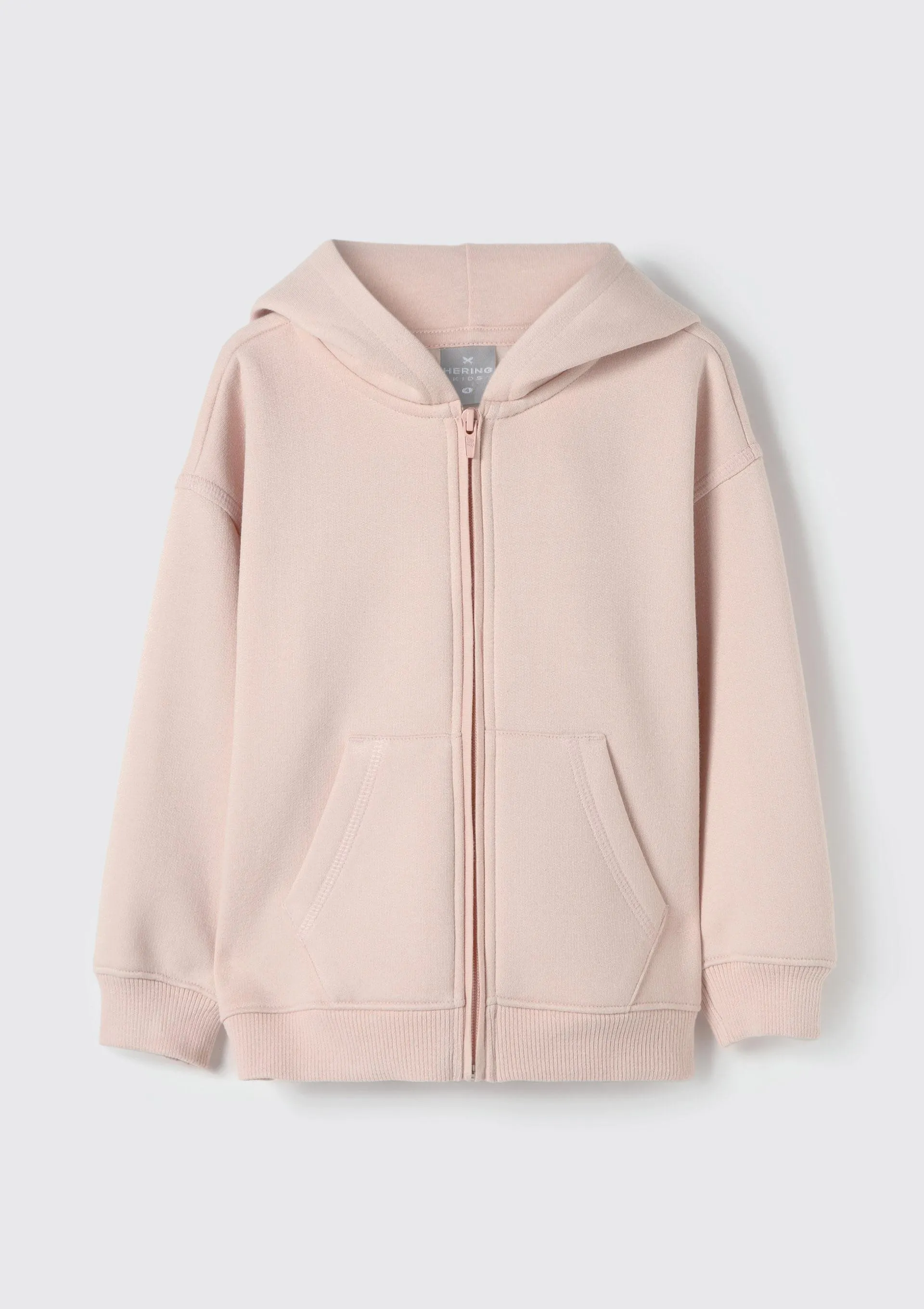 Jaqueta Básica De Moletom Infantil Unissex Toddler Com Capuz - Rosa