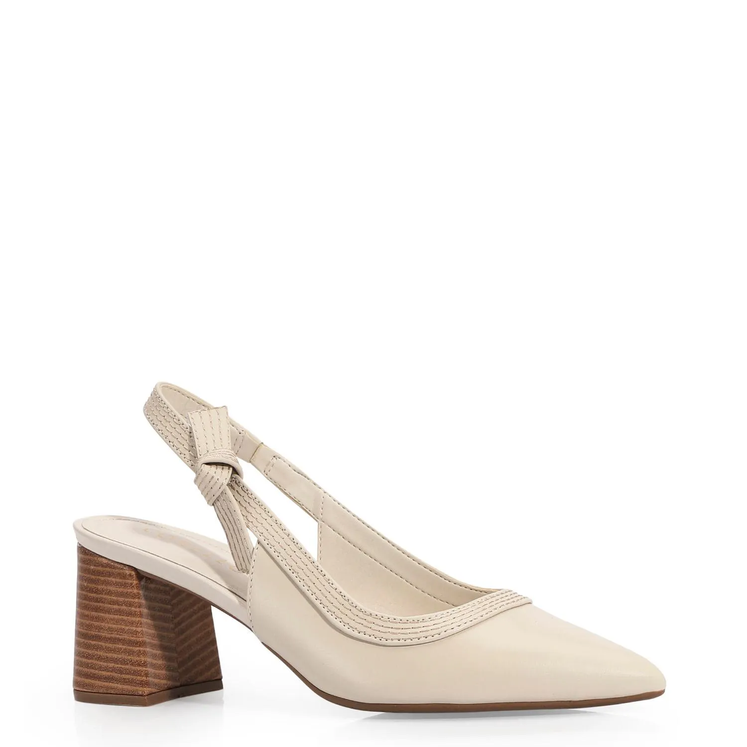 Scarpin Couro Off White