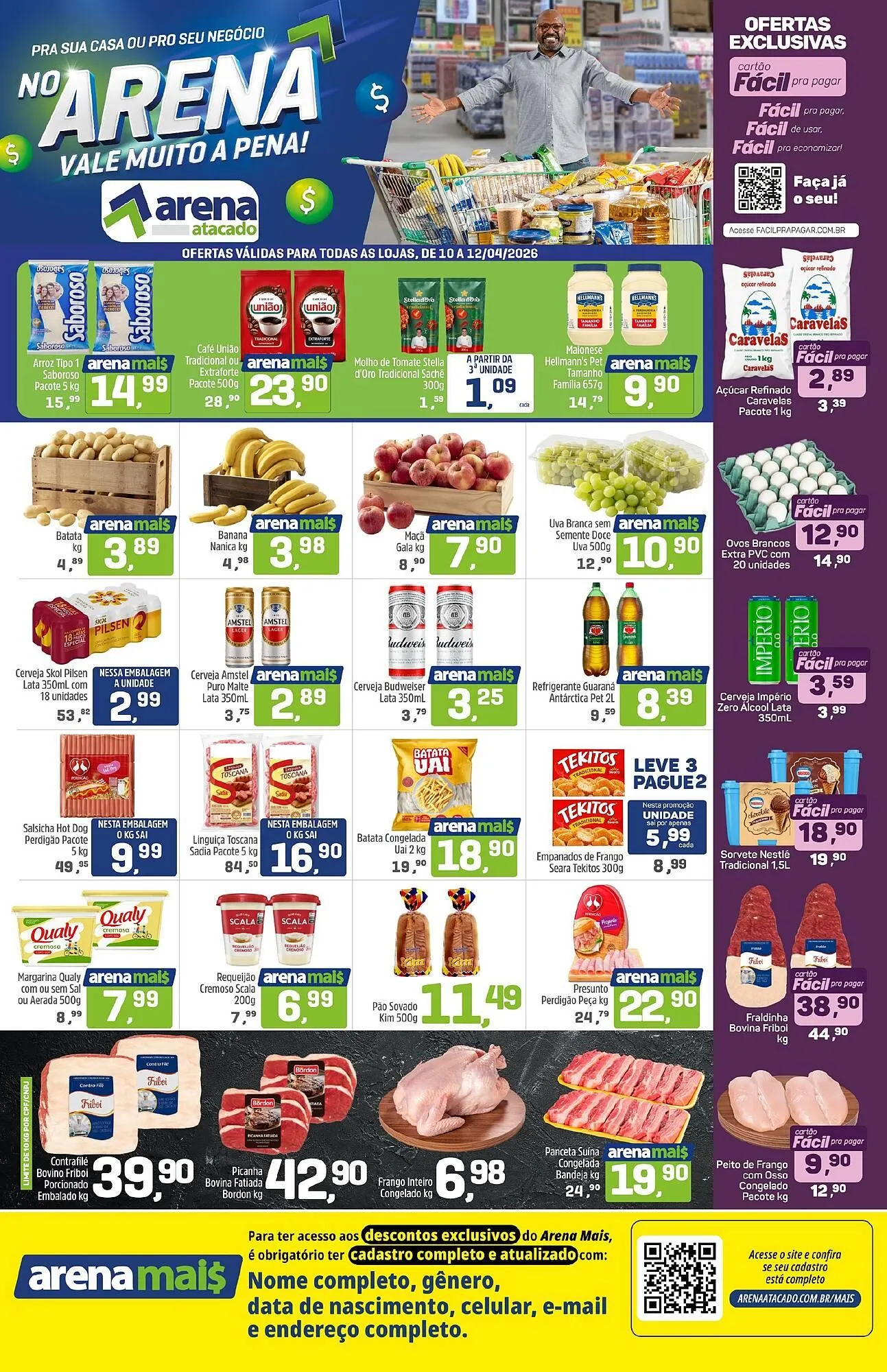 Encarte de Folheto Arena Atacado 10 de abril até 12 de abril 2026 - Pagina 1