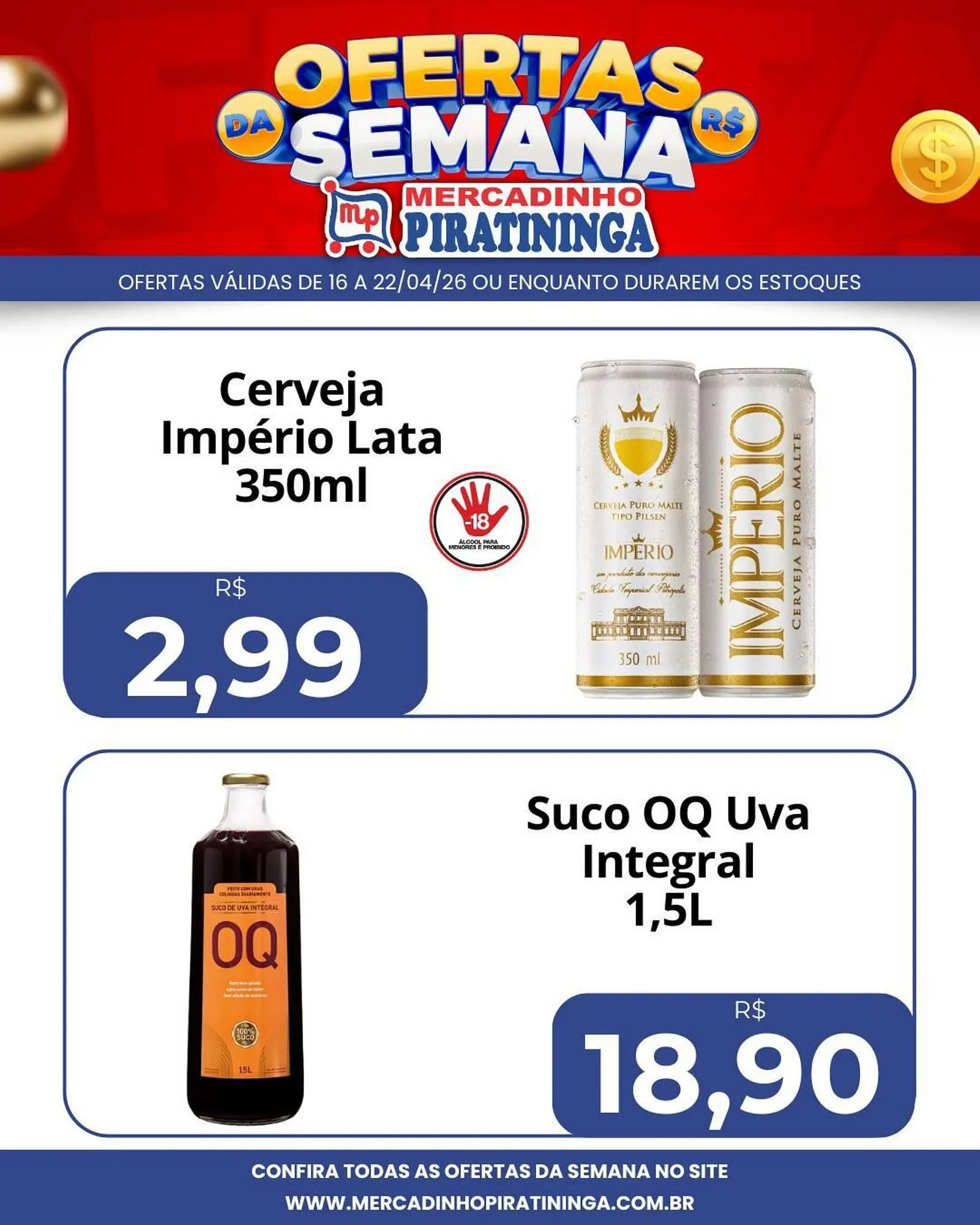 Encarte de Catálogo Mercadinho Piratininga 16 de abril até 22 de abril 2026 - Pagina 4