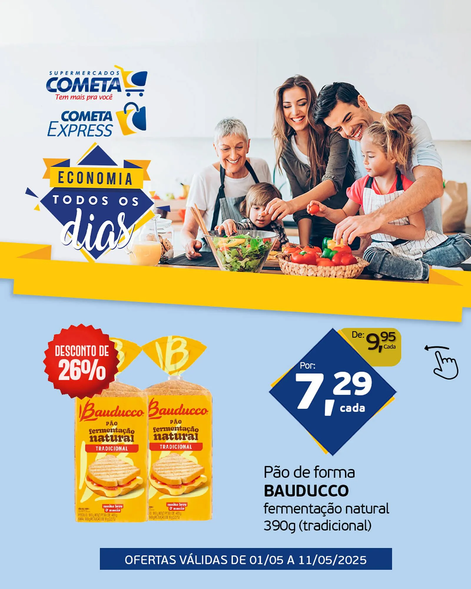 Encarte de Catálogo Cometa Supermercados 8 de maio até 11 de maio 2025 - Pagina 1