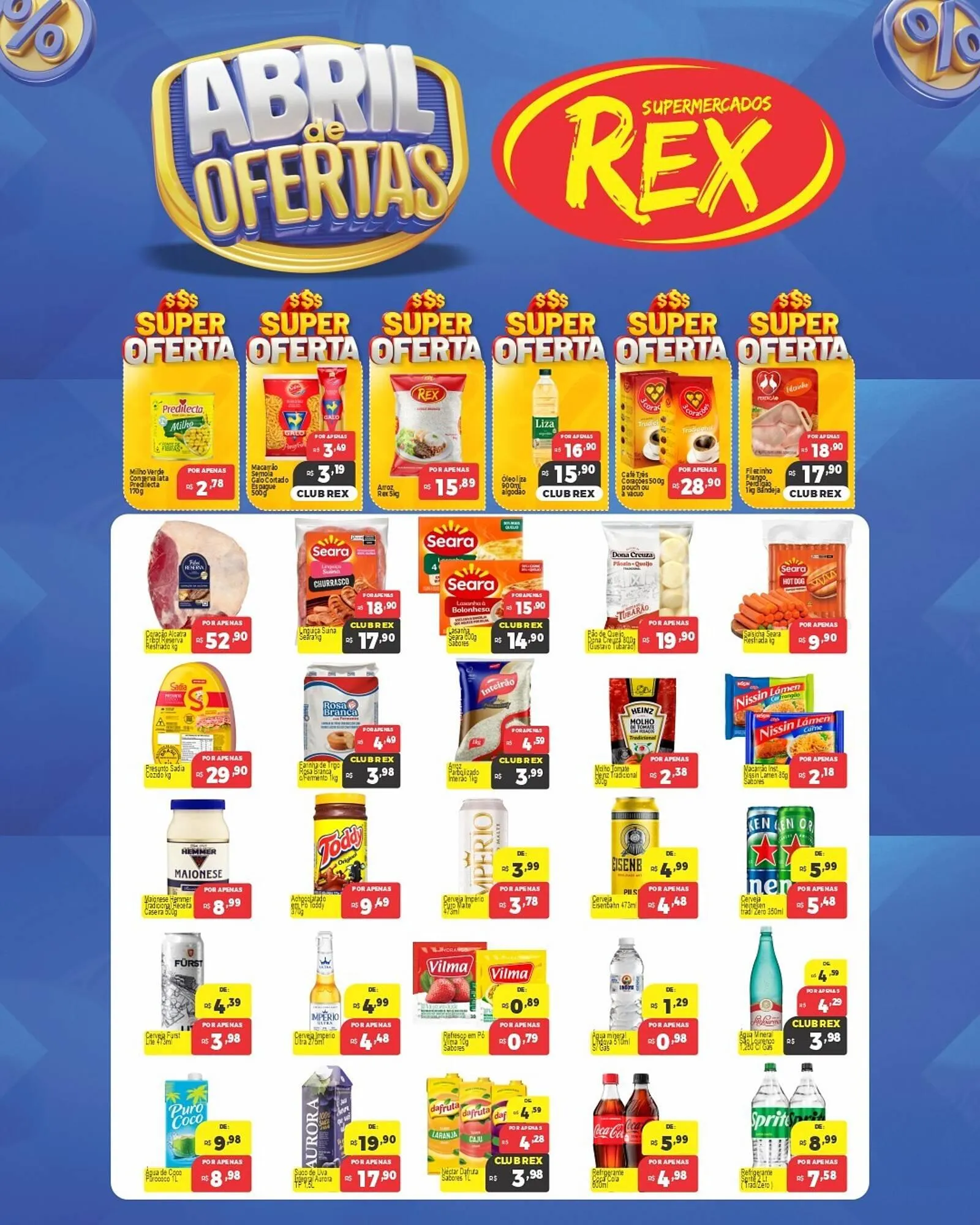 Encarte de Catálogo Supermercados Rex 9 de abril até 15 de abril 2026 - Pagina 1