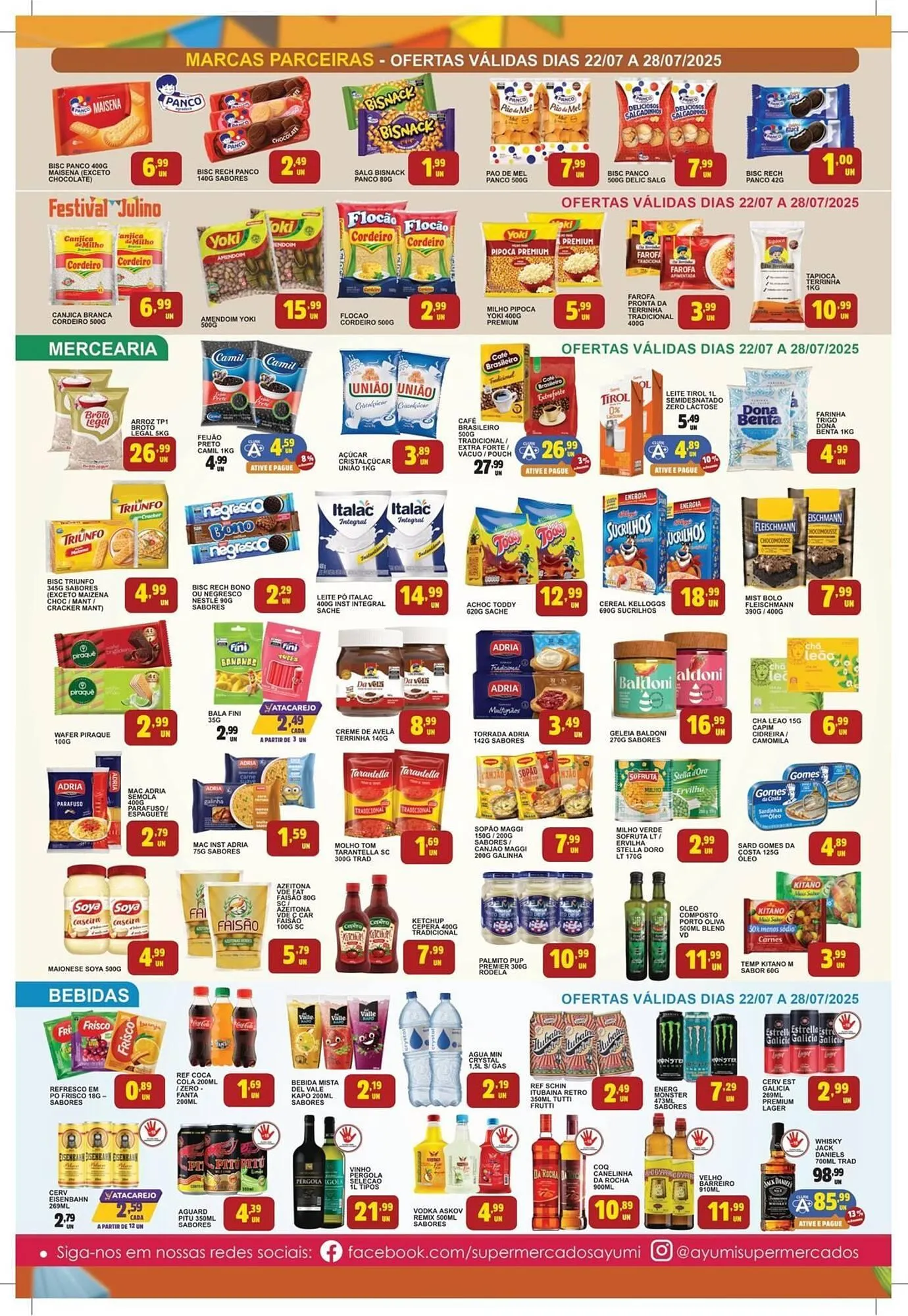 Encarte de Catálogo Ayumi Supermercados 22 de julho até 27 de julho 2025 - Pagina 3