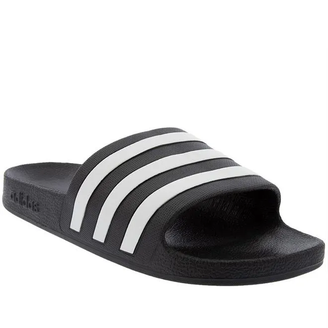 Slide Adidas Adilette Aqua Listras Preto