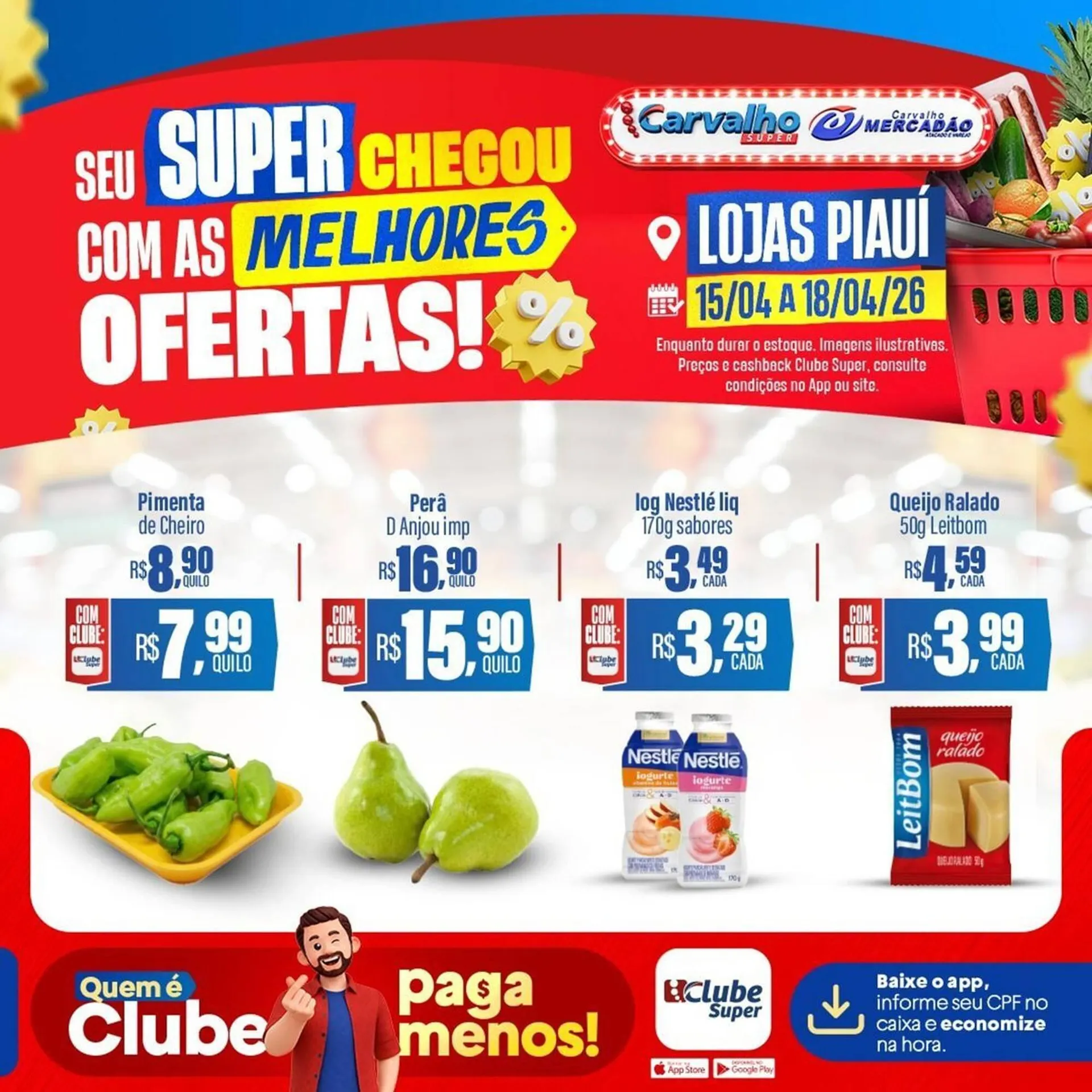 Encarte de Catálogo Carvalho Supermercado 15 de abril até 18 de abril 2026 - Pagina 4