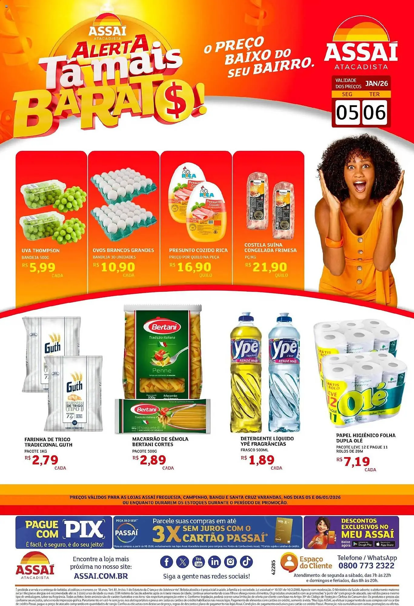 Encarte de Encarte Assaí Atacadista 5 de janeiro até 6 de janeiro 2026 - Pagina 1