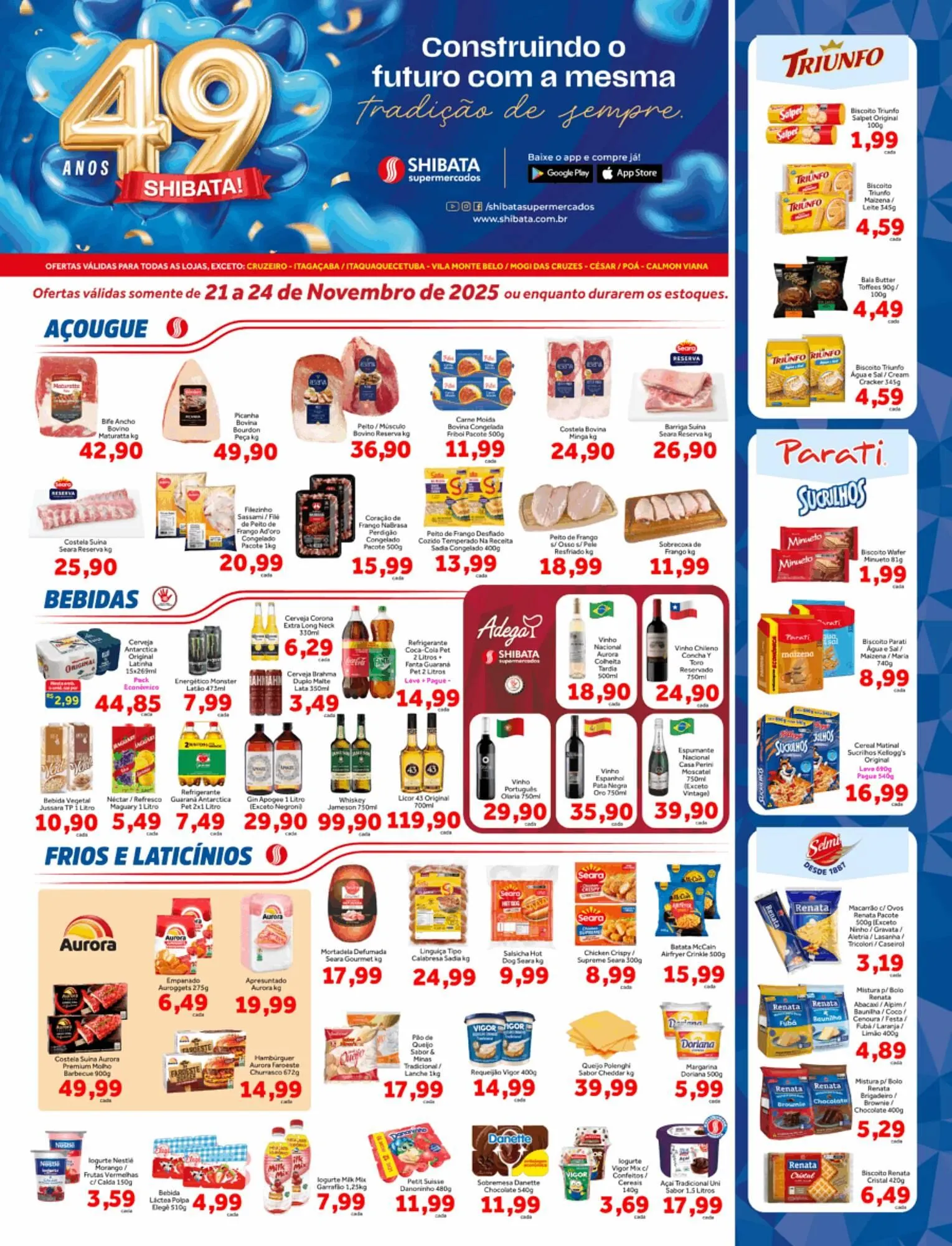 Encarte de Folheto Shibata Supermercados 20 de novembro até 24 de novembro 2025 - Pagina 1