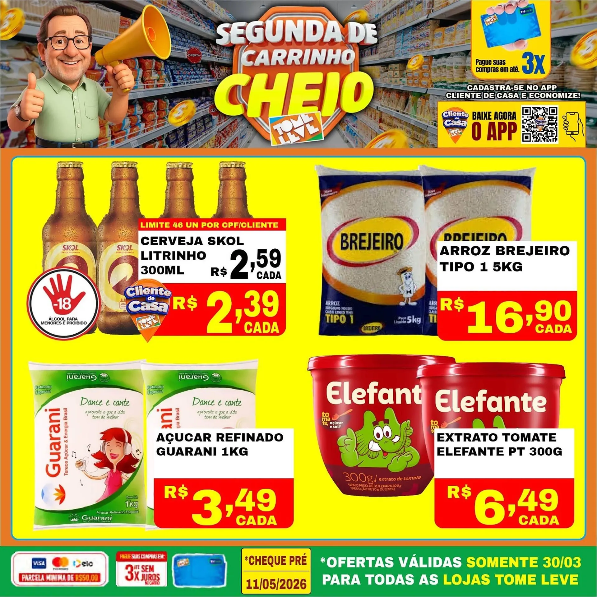 Encarte de Catálogo Tome Leve 30 de março até 11 de abril 2026 - Pagina 1