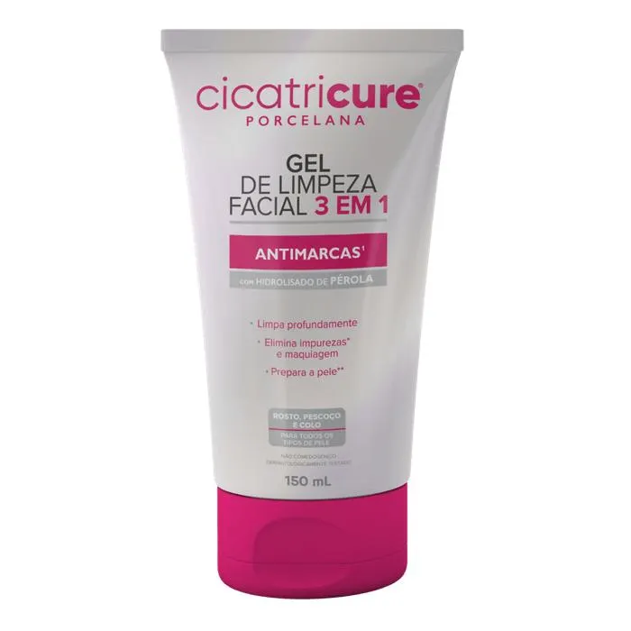 Gel de Limpeza Facial 3 em 1 Cicatricure Porcelana 150ml