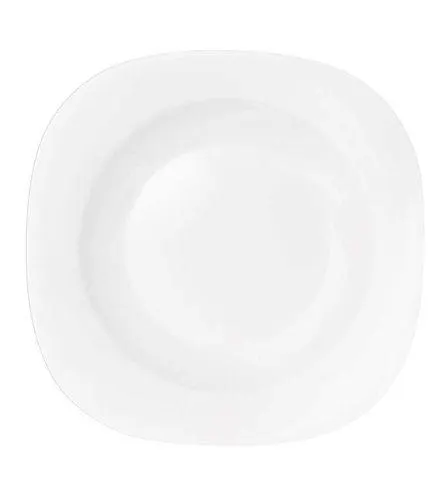 Prato Fundo Plaza Opaline de Vidro Branco Nadir 22cm 58460200923833