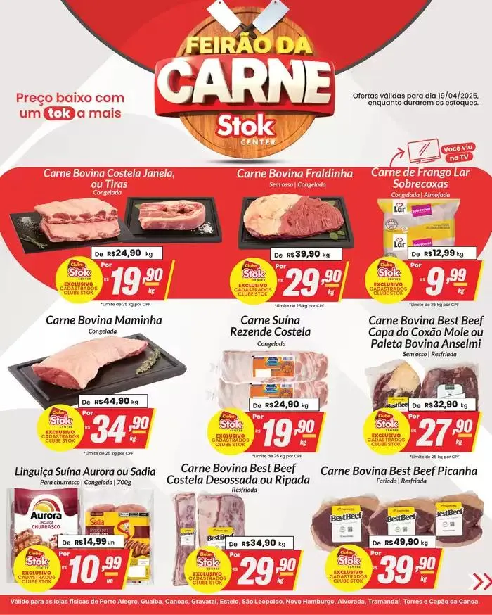 Encarte de Encarte Stok Center Feirão Da Carne 19 de abril até 19 de abril 2025 - Pagina 1