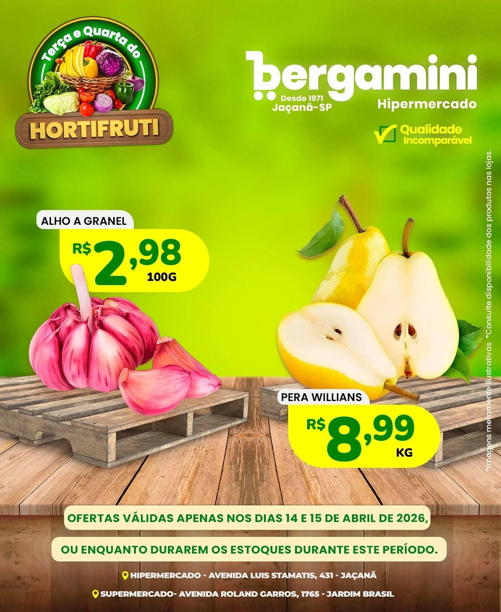Encarte de Catálogo Supermercado Bergamini 14 de abril até 15 de abril 2026 - Pagina 1