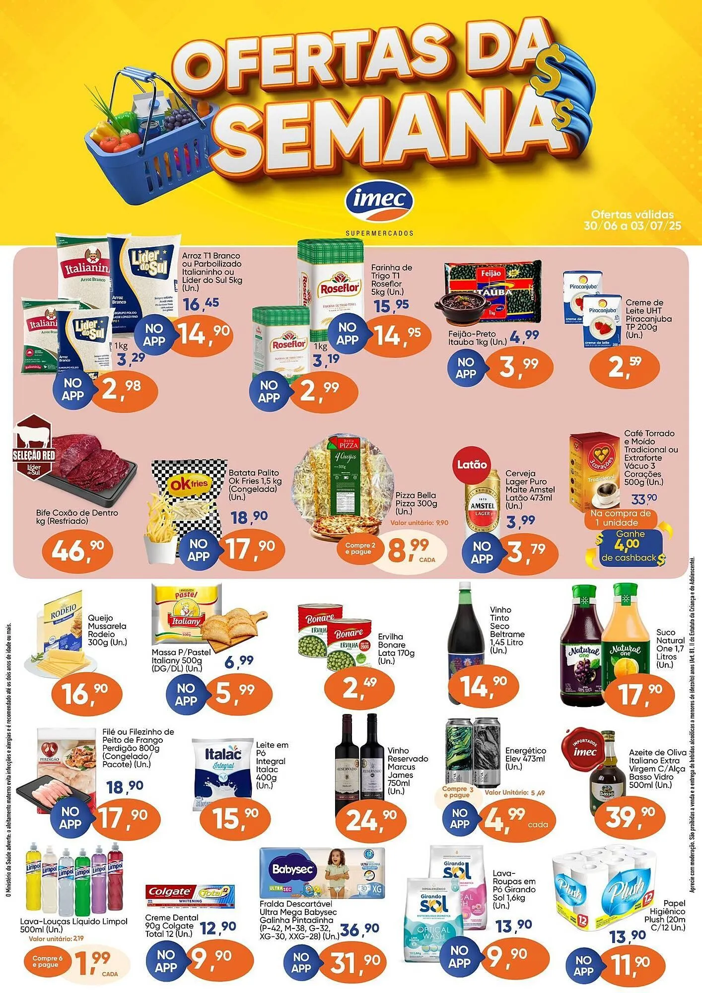 Encarte de Catálogo Imec Supermercados 30 de junho até 3 de julho 2025 - Pagina 1