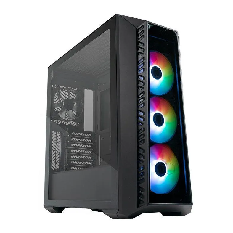 Gabinete Gamer Cooler Master Masterbox 520, ARGB, Lateral de Vidro, 4 Fans, Preto, MB520-KGNN-S01