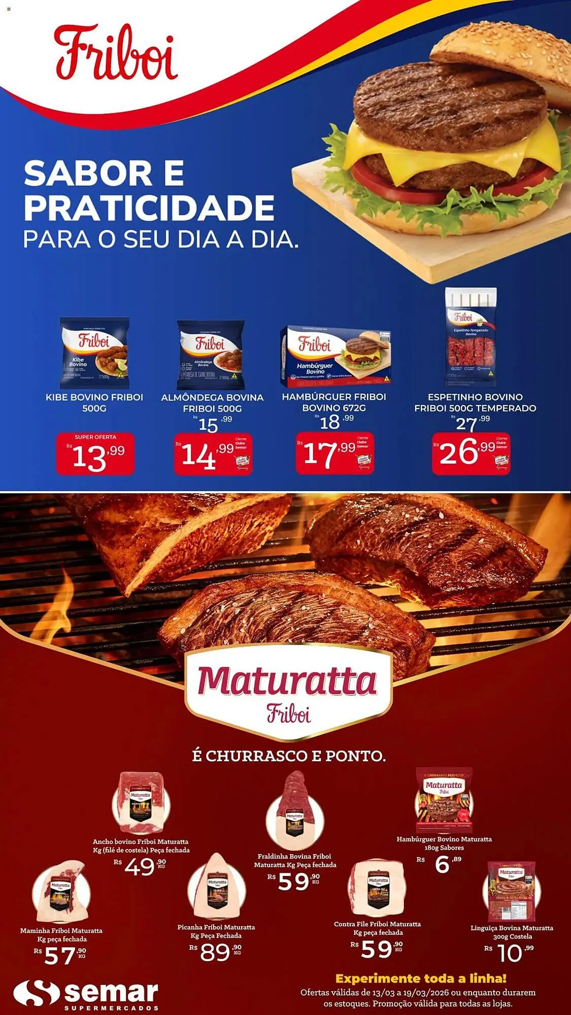 Encarte de Folheto Semar Supermercado 13 de março até 19 de março 2026 - Pagina 1