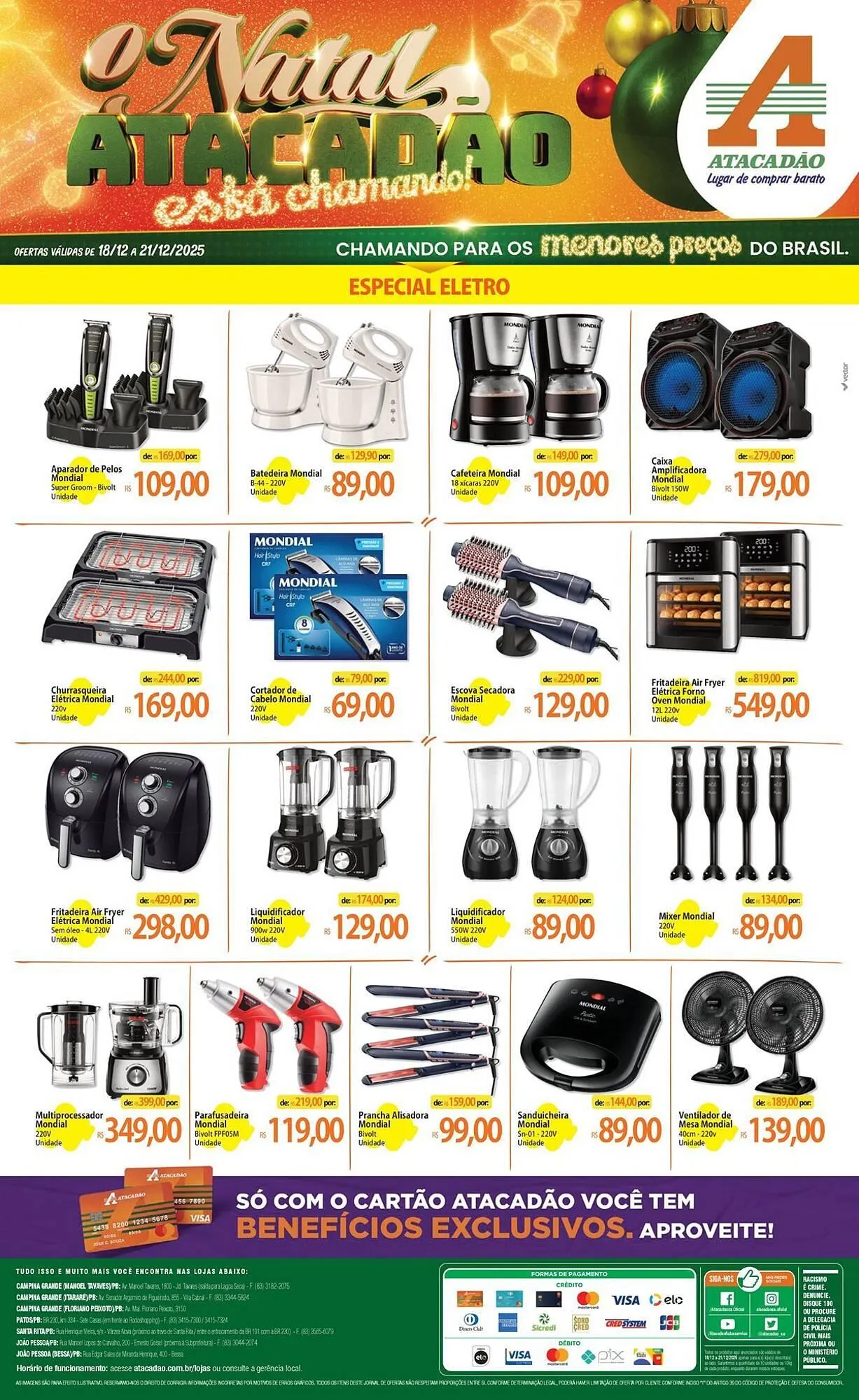 Encarte de Folheto Atacadão 18 de dezembro até 21 de dezembro 2025 - Pagina 1