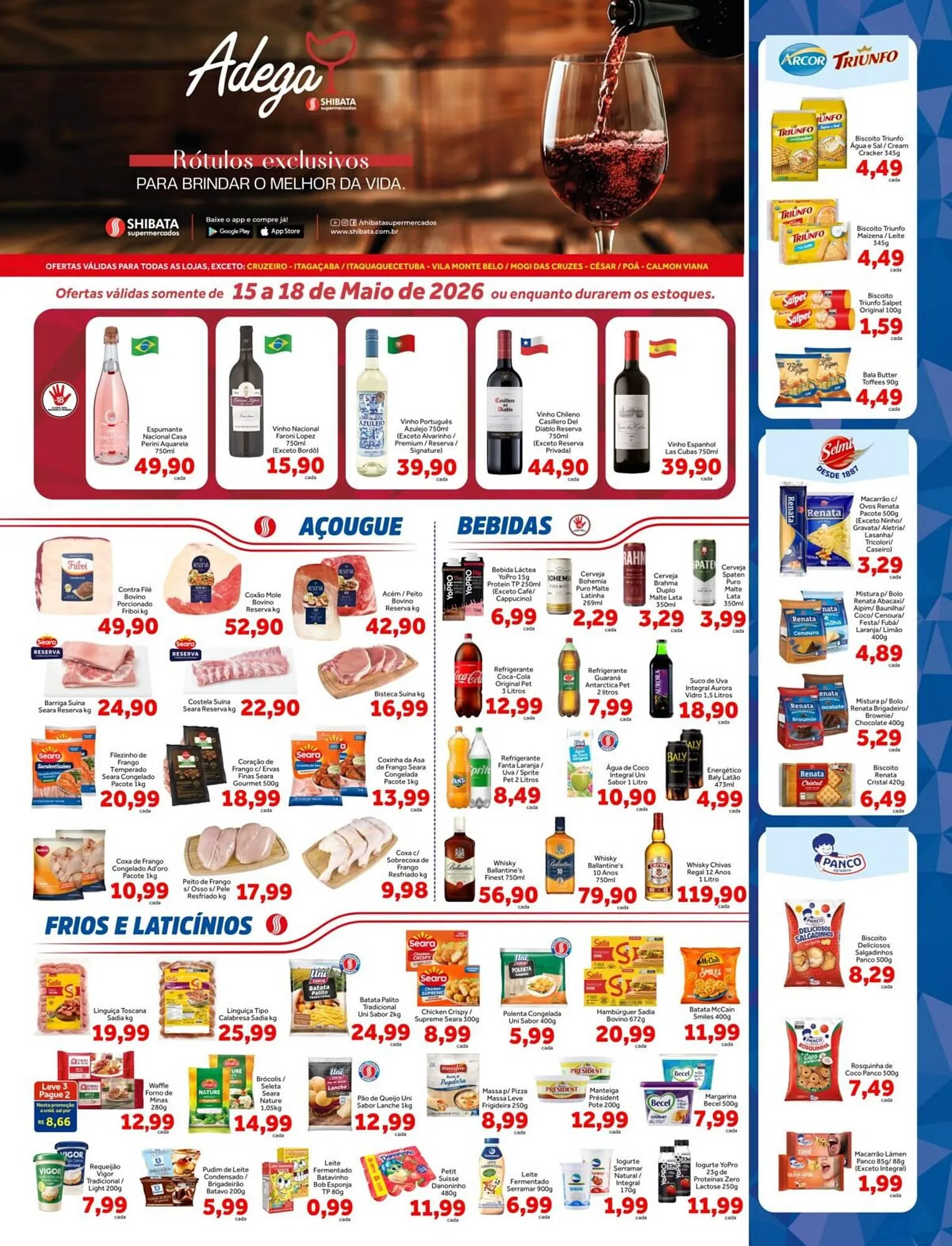 Encarte de Folheto Shibata Supermercados 15 de maio até 18 de maio 2026 - Pagina 1