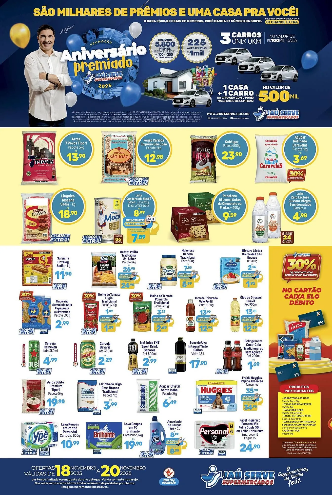 Encarte de Catálogo Supermercados Jau Serve 18 de novembro até 20 de novembro 2025 - Pagina 1