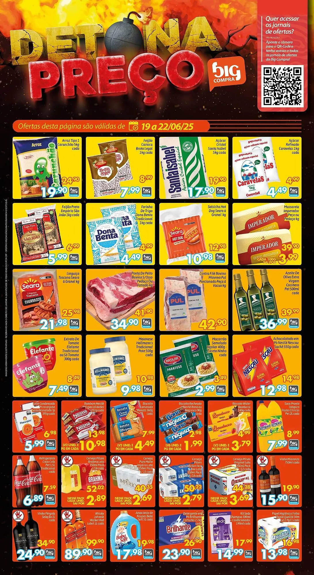 Encarte de Catálogo Supermercados Big Compra 19 de junho até 25 de junho 2025 - Pagina 1