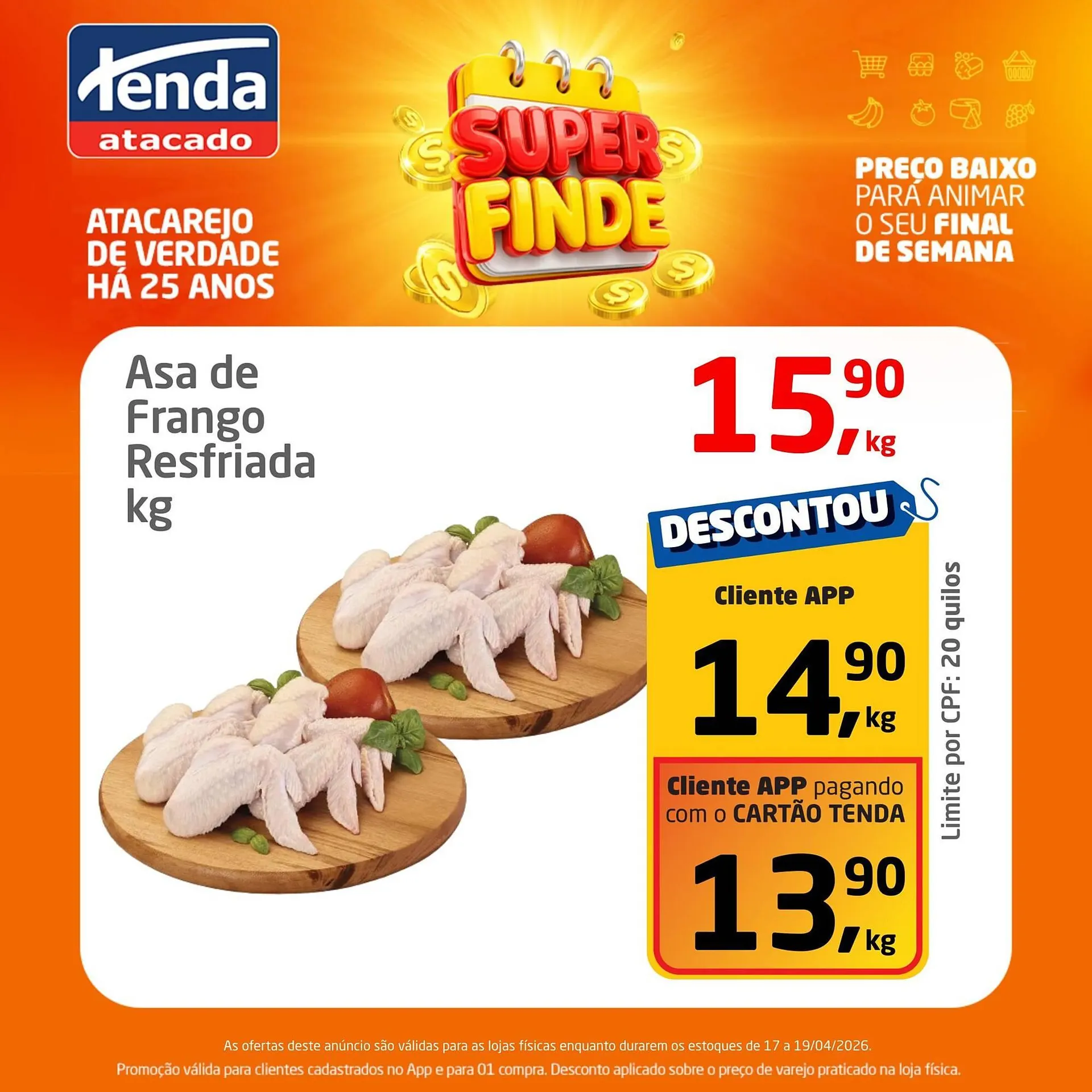 Encarte de Folheto Tenda Atacado 17 de abril até 19 de abril 2026 - Pagina 1