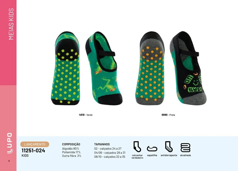 Encarte de Catálogo Meias Kids Verão 2023/24 28 de julho até 31 de dezembro 2024 - Pagina 6