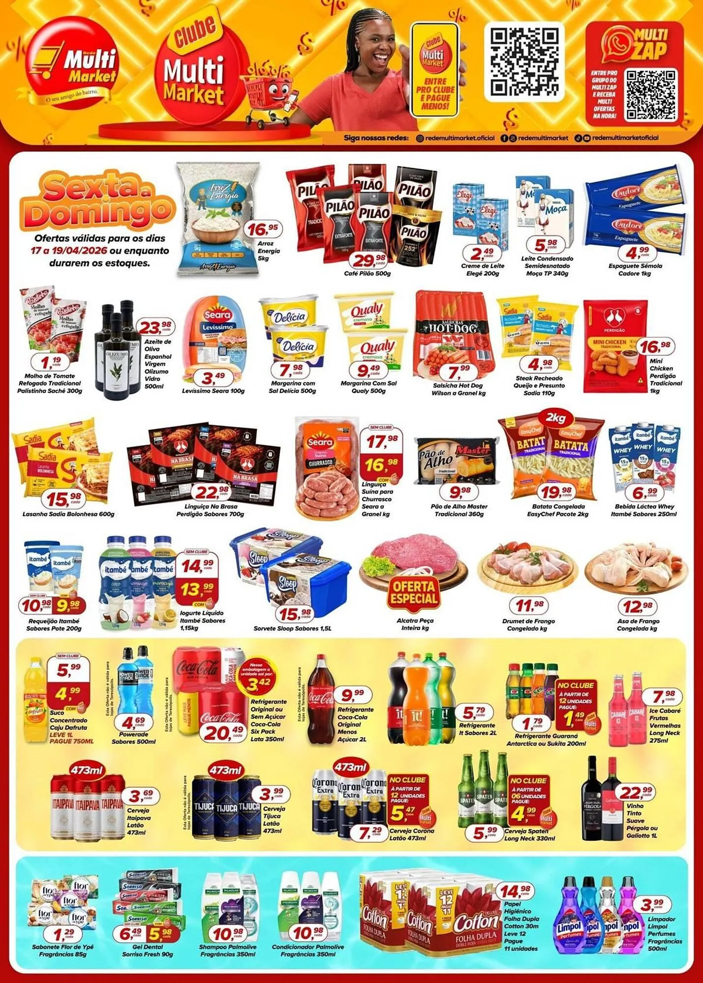 Encarte de Encarte Rede Multi Market 17 de abril até 19 de abril 2026 - Pagina 1