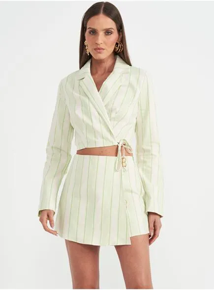 Blazer Cropped Com Amarração