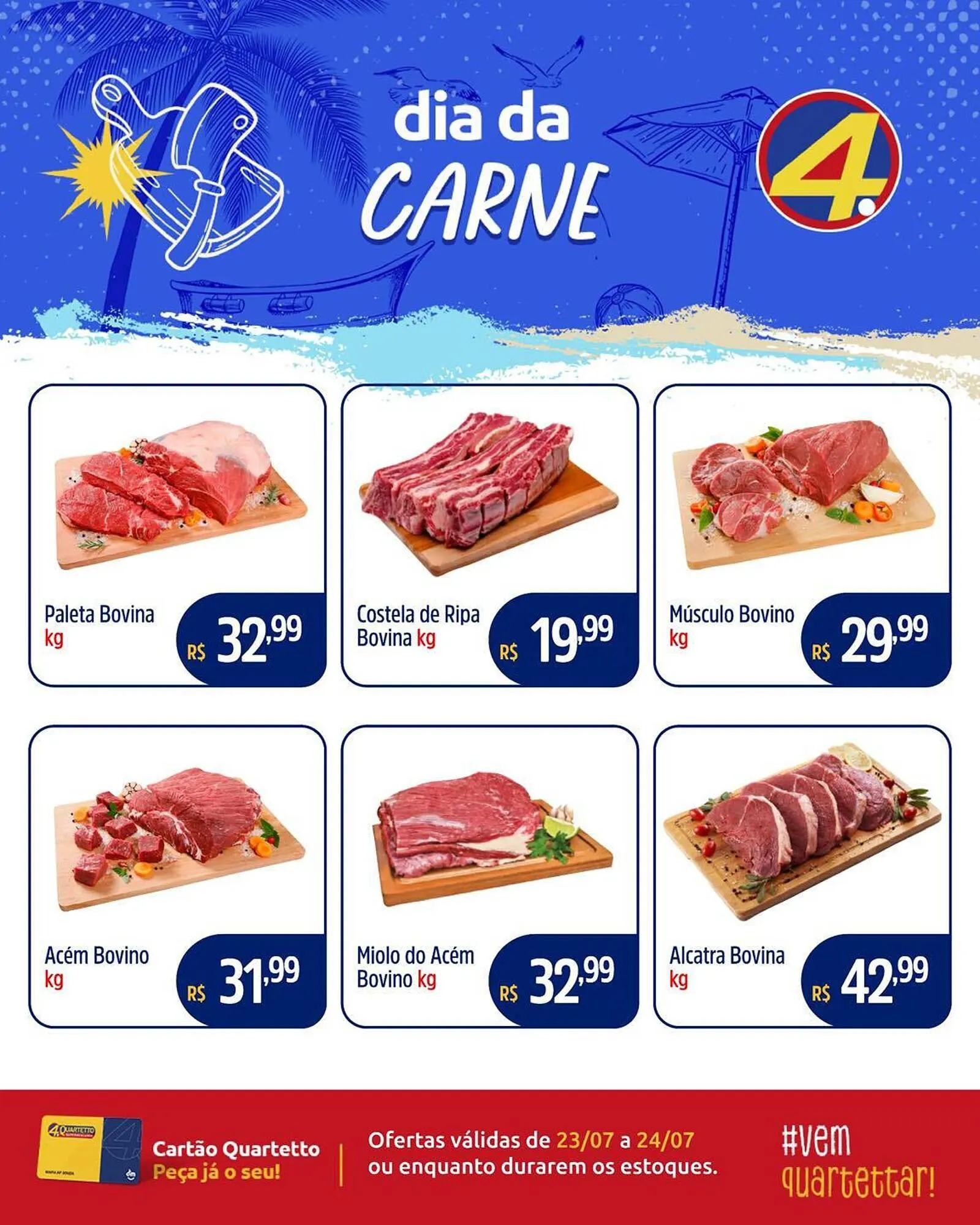 Encarte de Catálogo Quartetto Supermercados 23 de julho até 24 de julho 2025 - Pagina 1