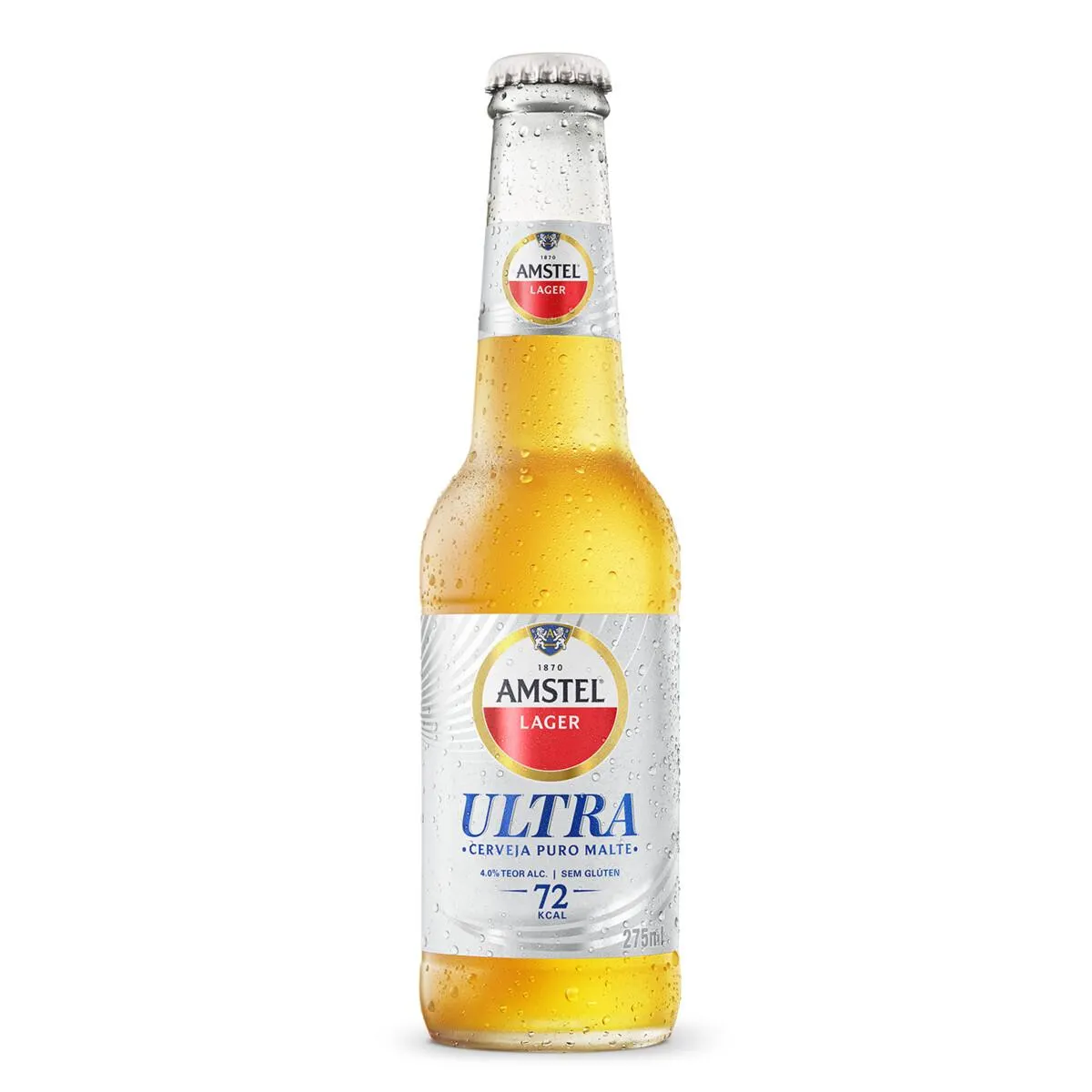 Cerveja Amstel Puro Malte Ultra Long Neck Sem Gluten 275ml