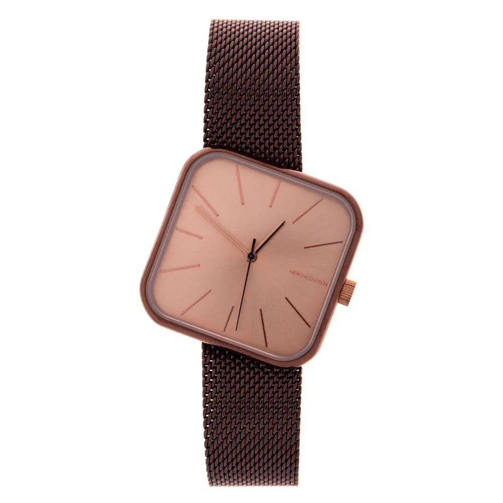 Relógio Analógico Feminino Herchcovitch Quadrado Marrom - RE.MT.1344.9502