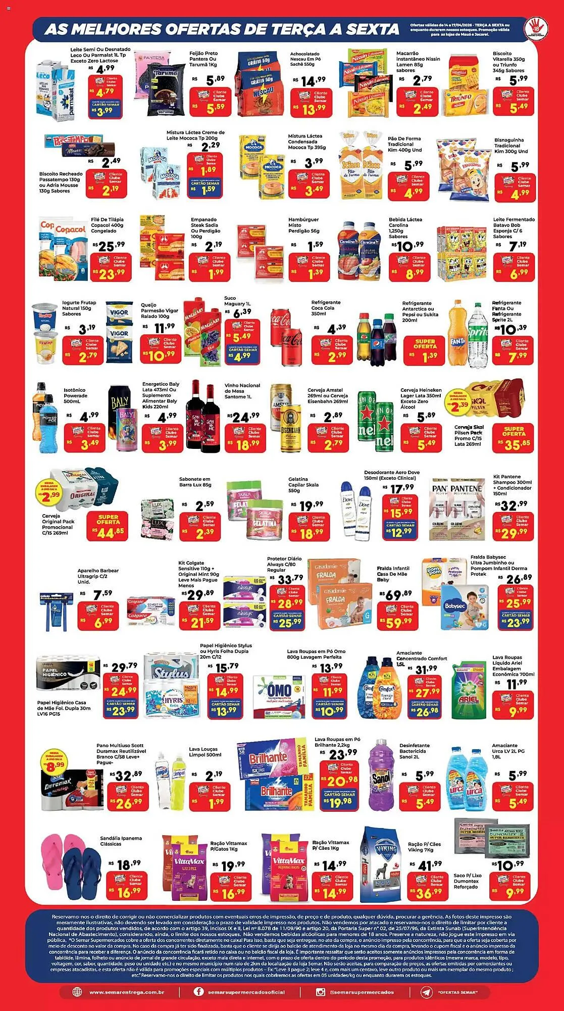 Encarte de Folheto Semar Supermercado 14 de abril até 18 de abril 2026 - Pagina 2
