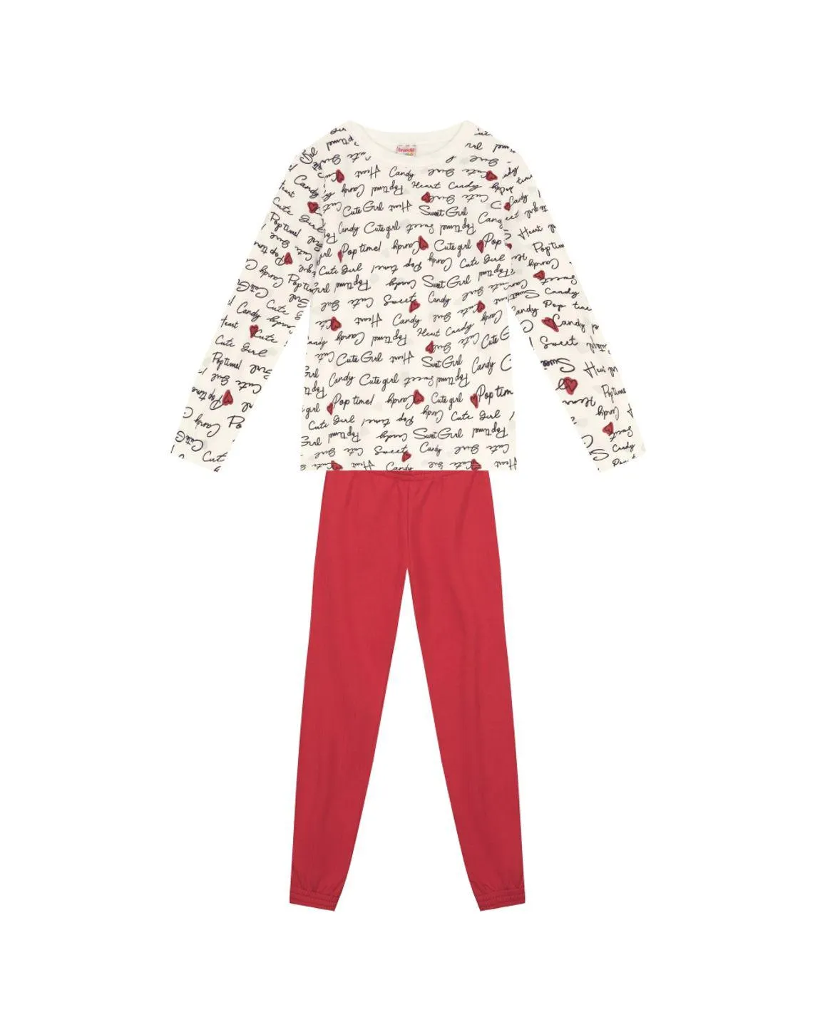 Pijama Infantil Menina Com Blusão E Jogger Brandili