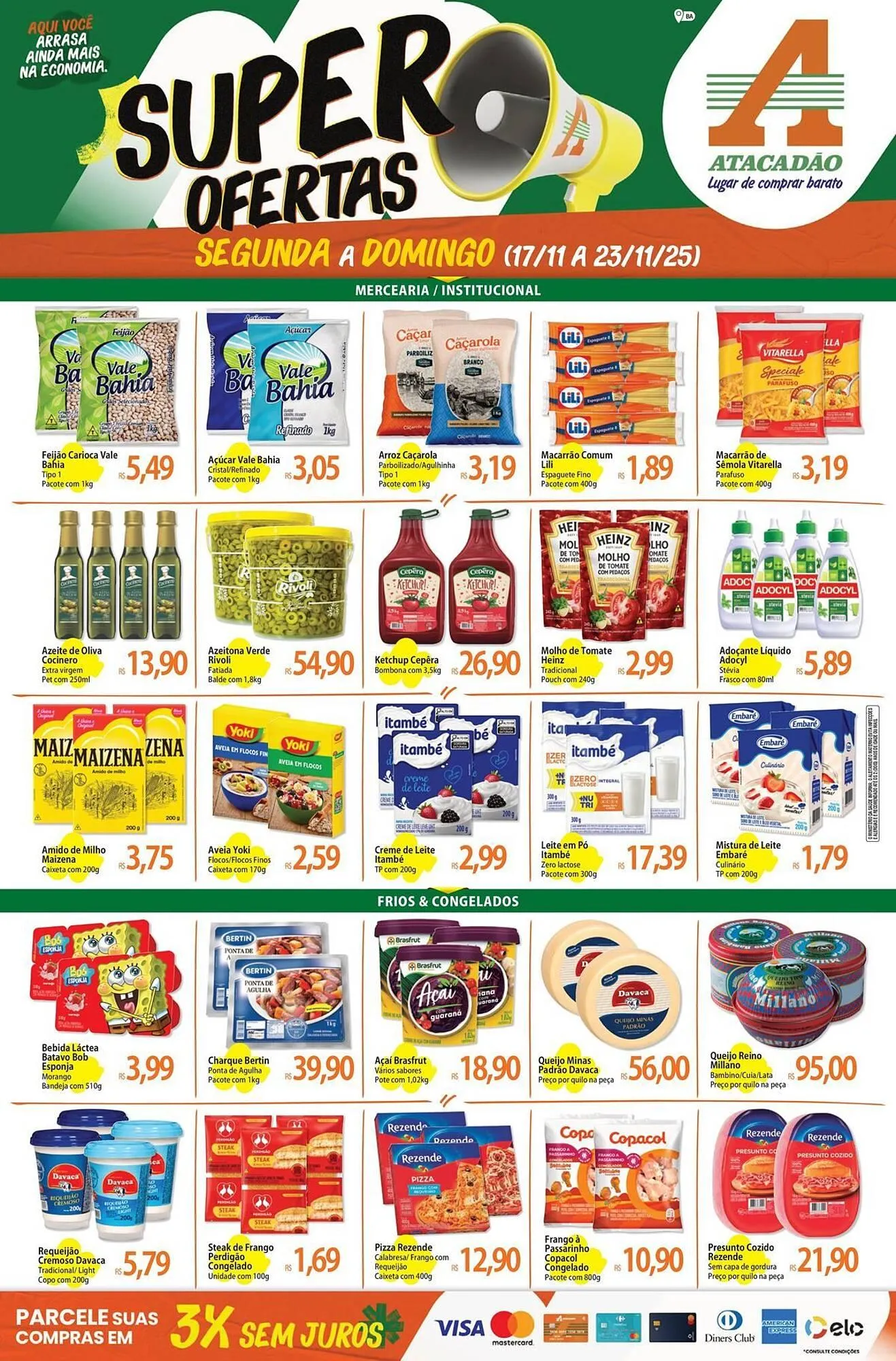 Encarte de Folheto Atacadão 17 de novembro até 23 de novembro 2025 - Pagina 1